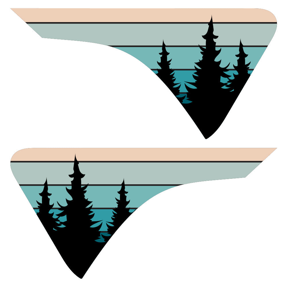 Evening Trees 2pc Vinyl Fender Decal