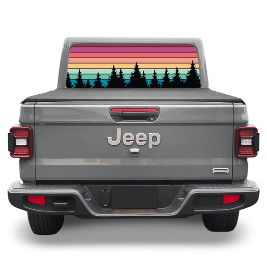 Night Trees Rear Window Decal