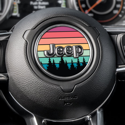 Night Trees Steering Wheel Decal