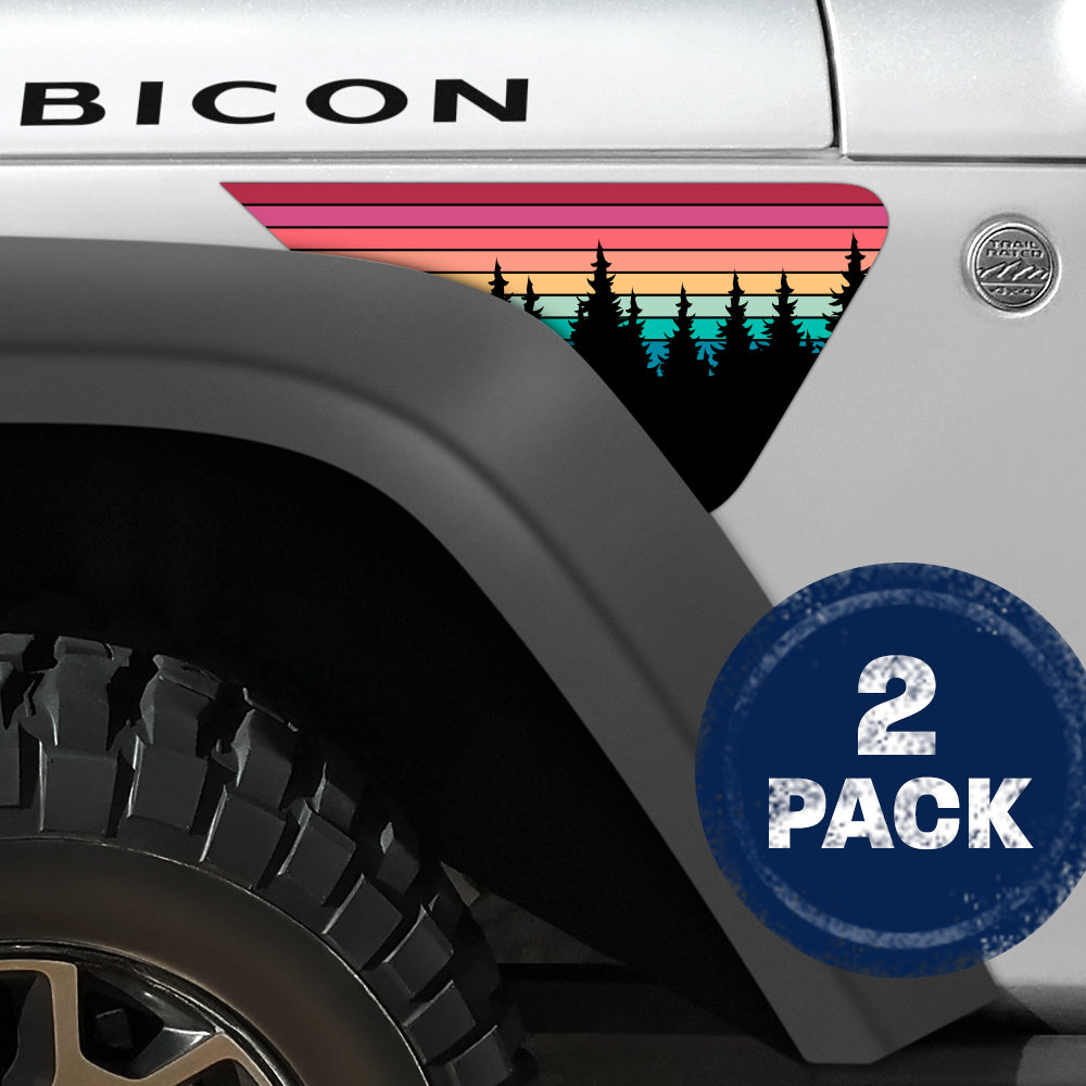 Night Trees 2pc Vinyl Fender Decal