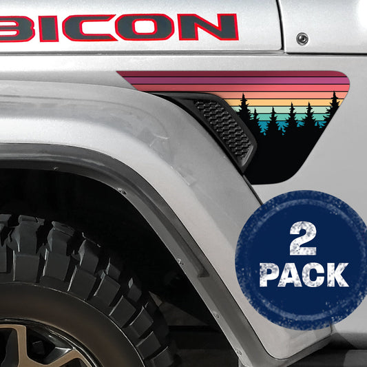 Night Trees 2pc Vinyl Fender Decal