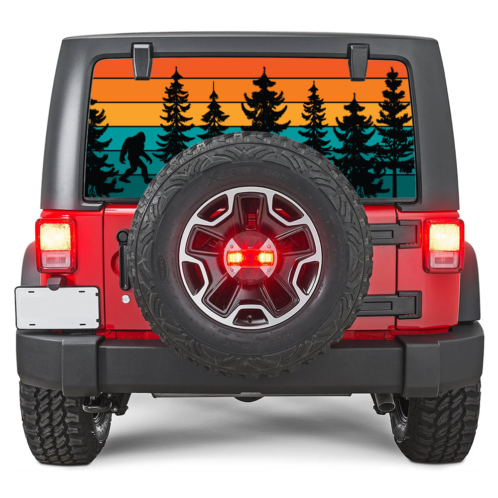 Yeti Trees Rear Window Decal