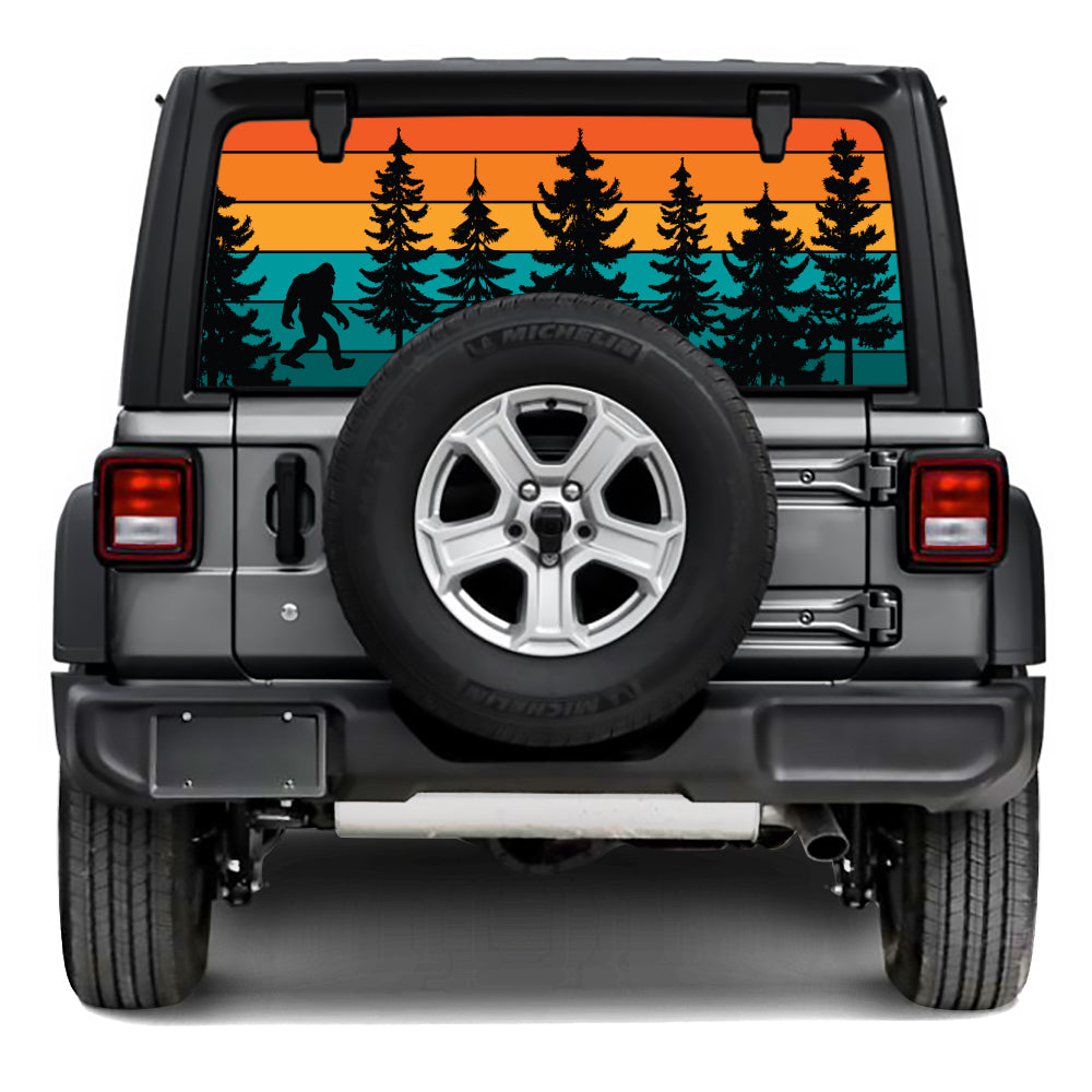 Yeti Trees Rear Window Decal