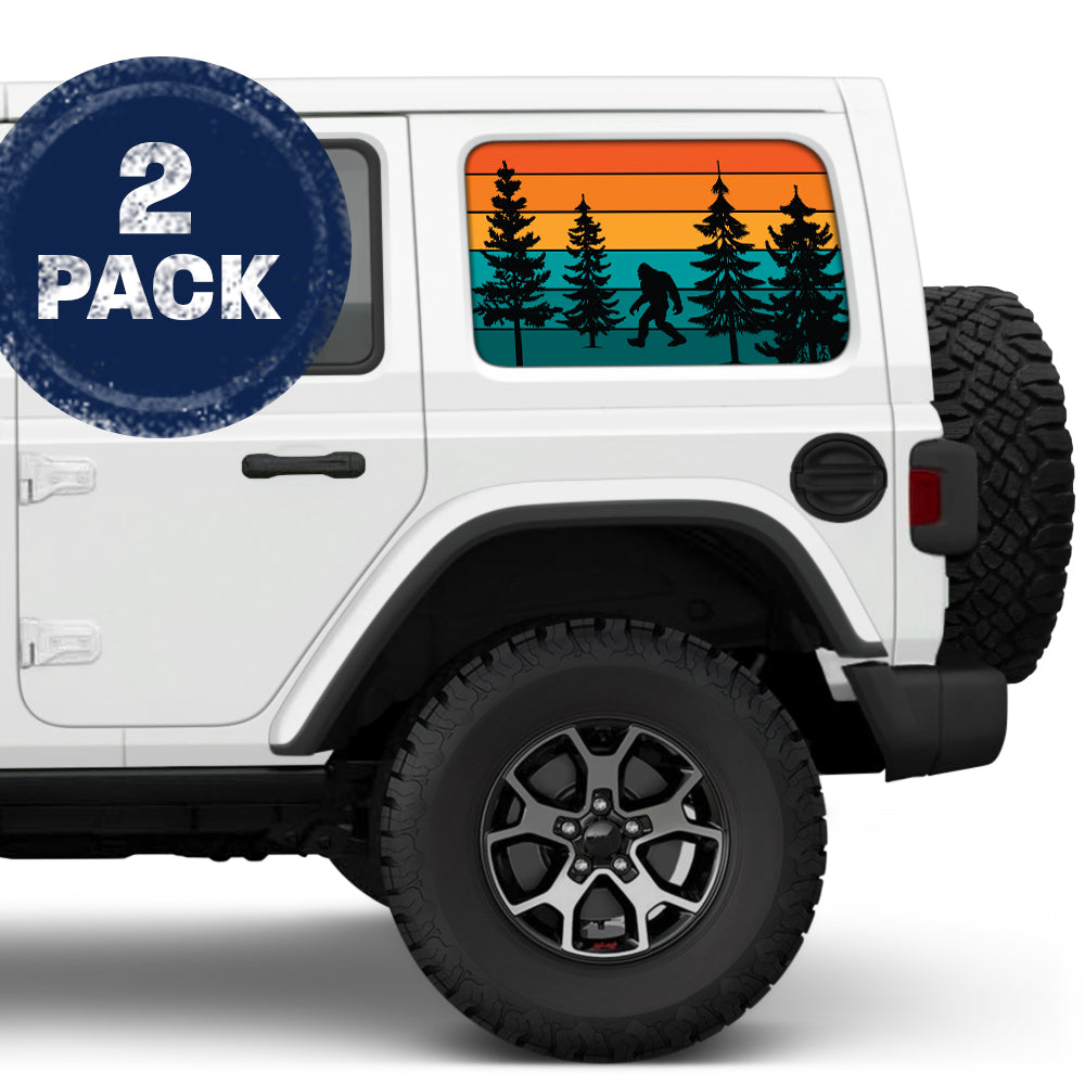 Yeti Trees Side Windows Printed Vinyl Decal