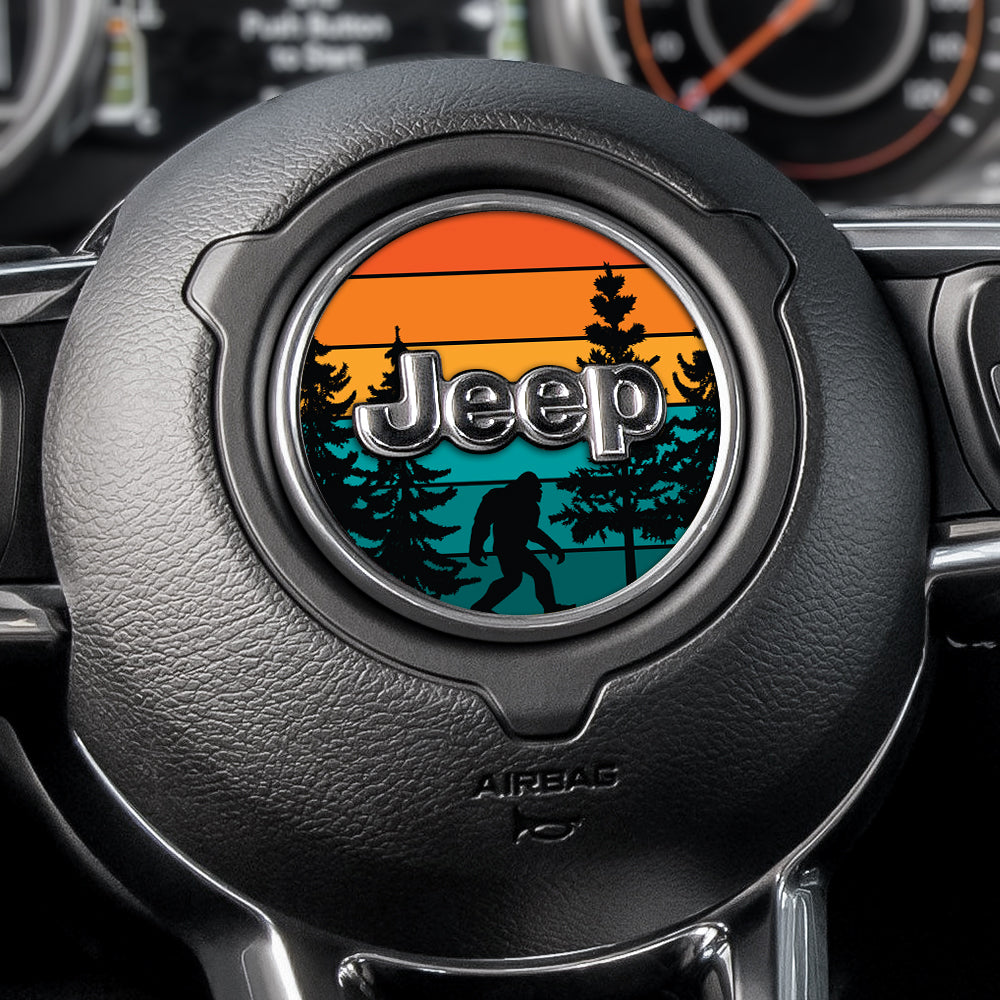 Yeti Trees Steering Wheel Decal