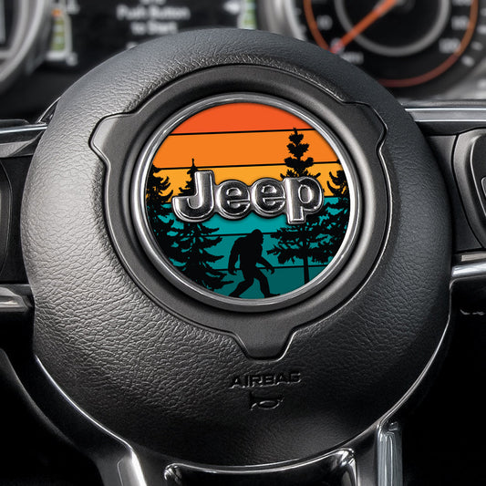 Yeti Trees Steering Wheel Decal