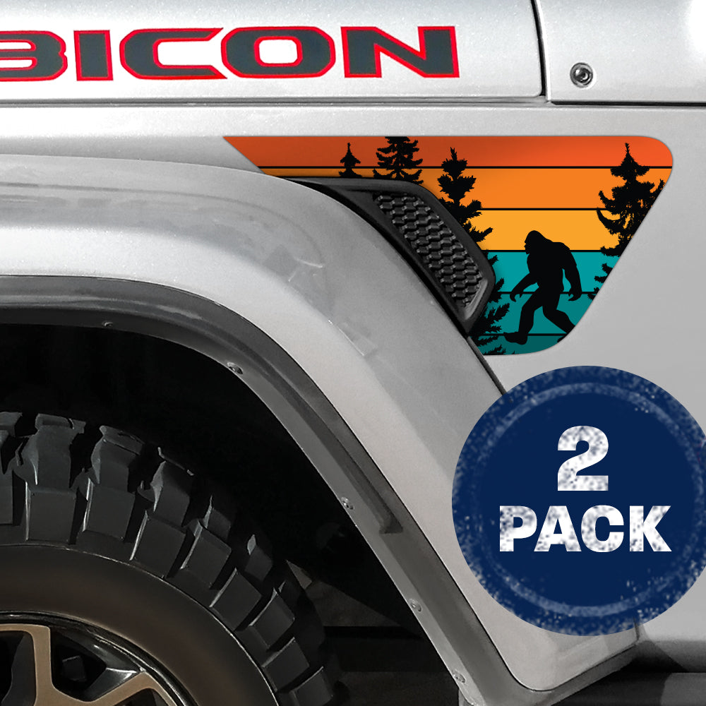 Yeti Trees 2pc Vinyl Fender Decal