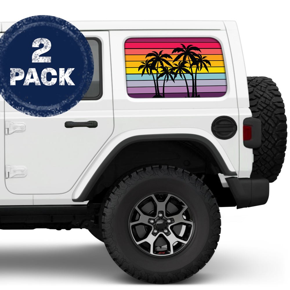 Palm Trees Side Windows Printed Vinyl Decal