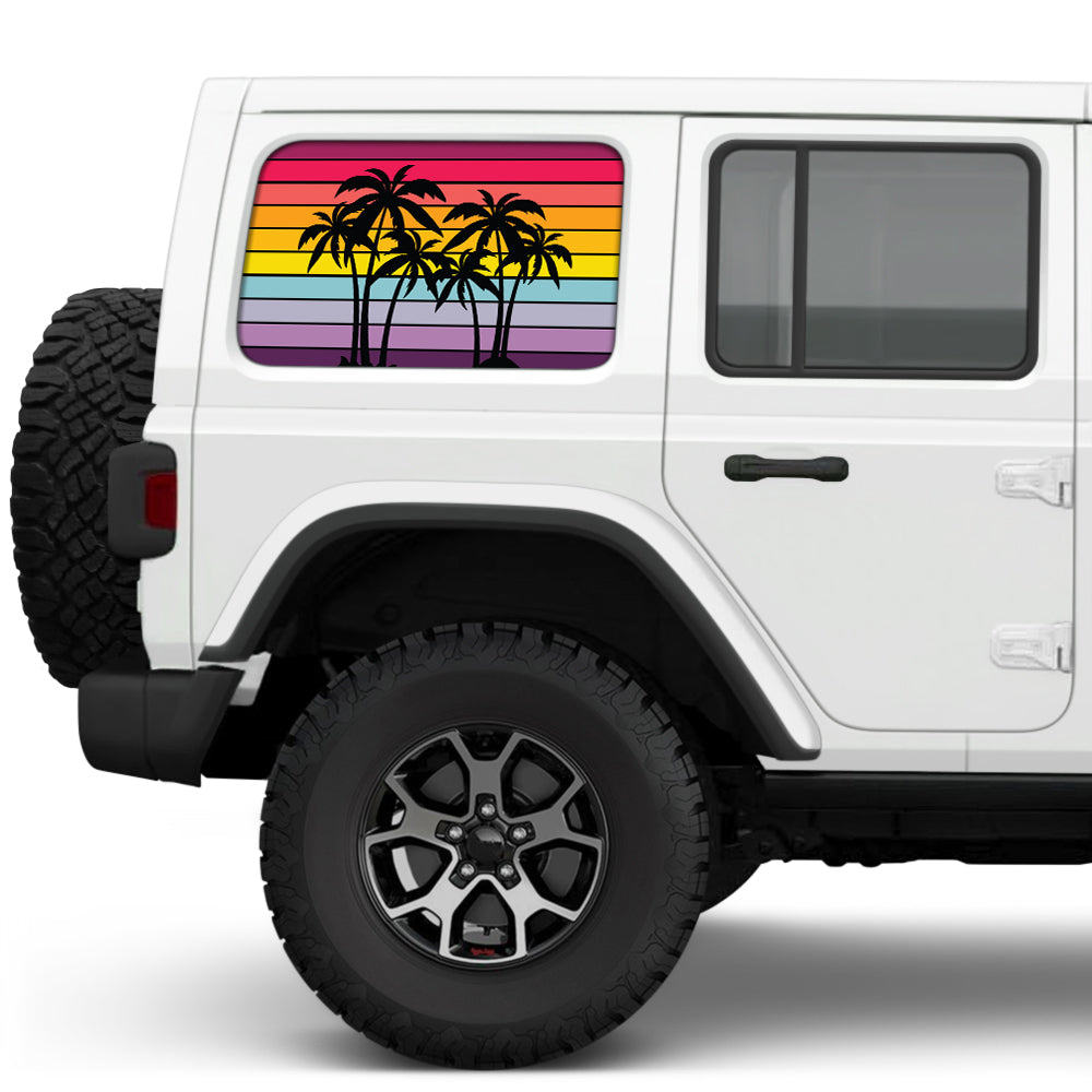 Palm Trees Side Windows Printed Vinyl Decal