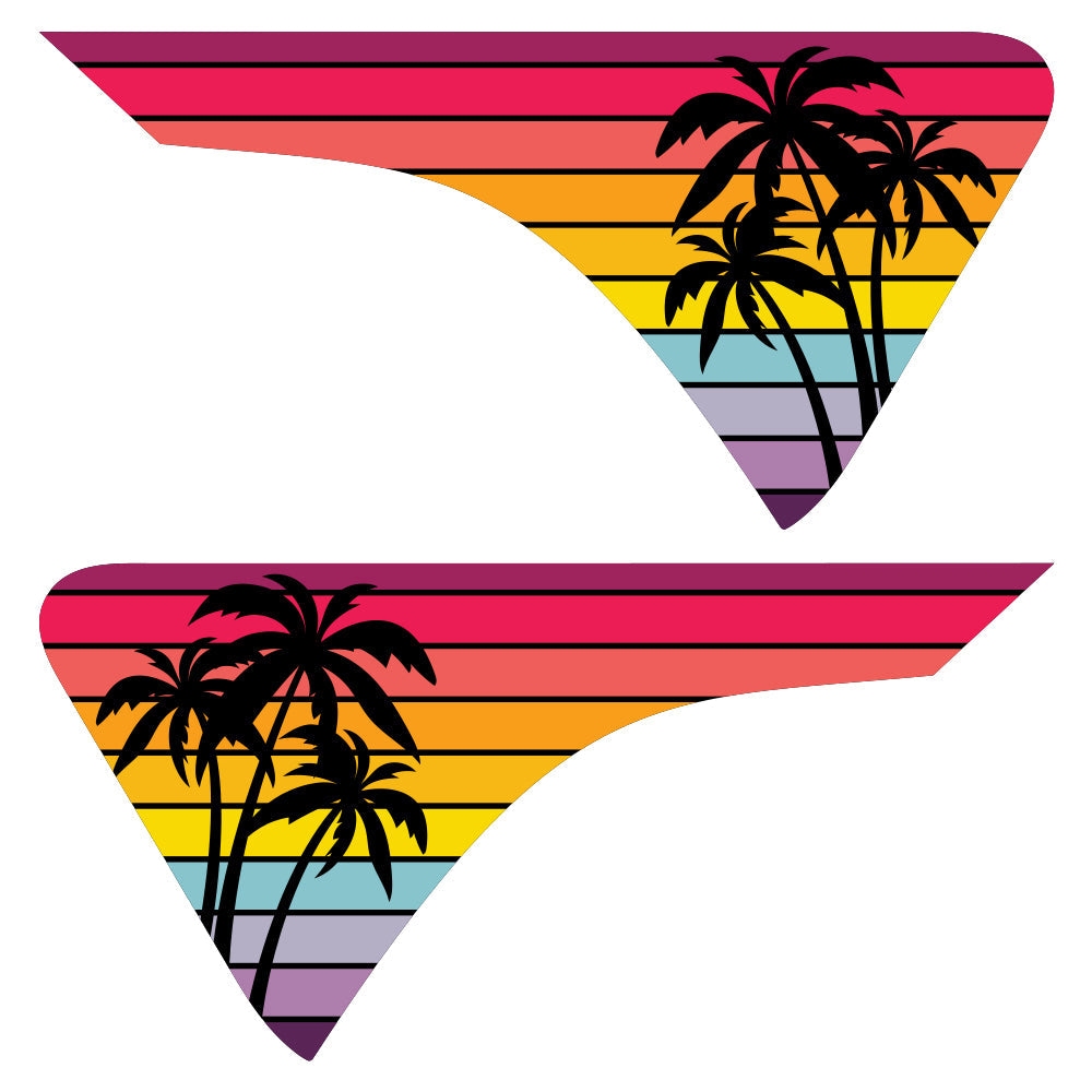 Palm Trees 2pc Vinyl Fender Decal