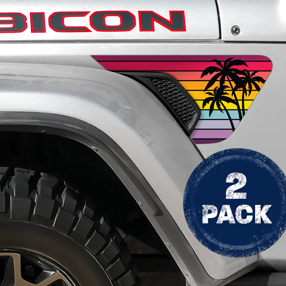 Palm Trees 2pc Vinyl Fender Decal