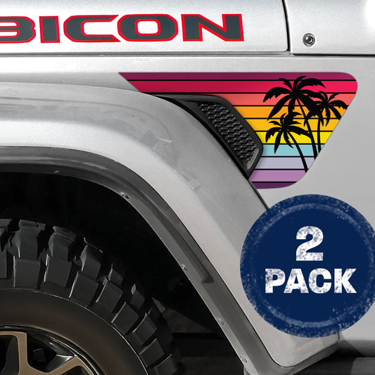 Palm Trees 2pc Vinyl Fender Decal