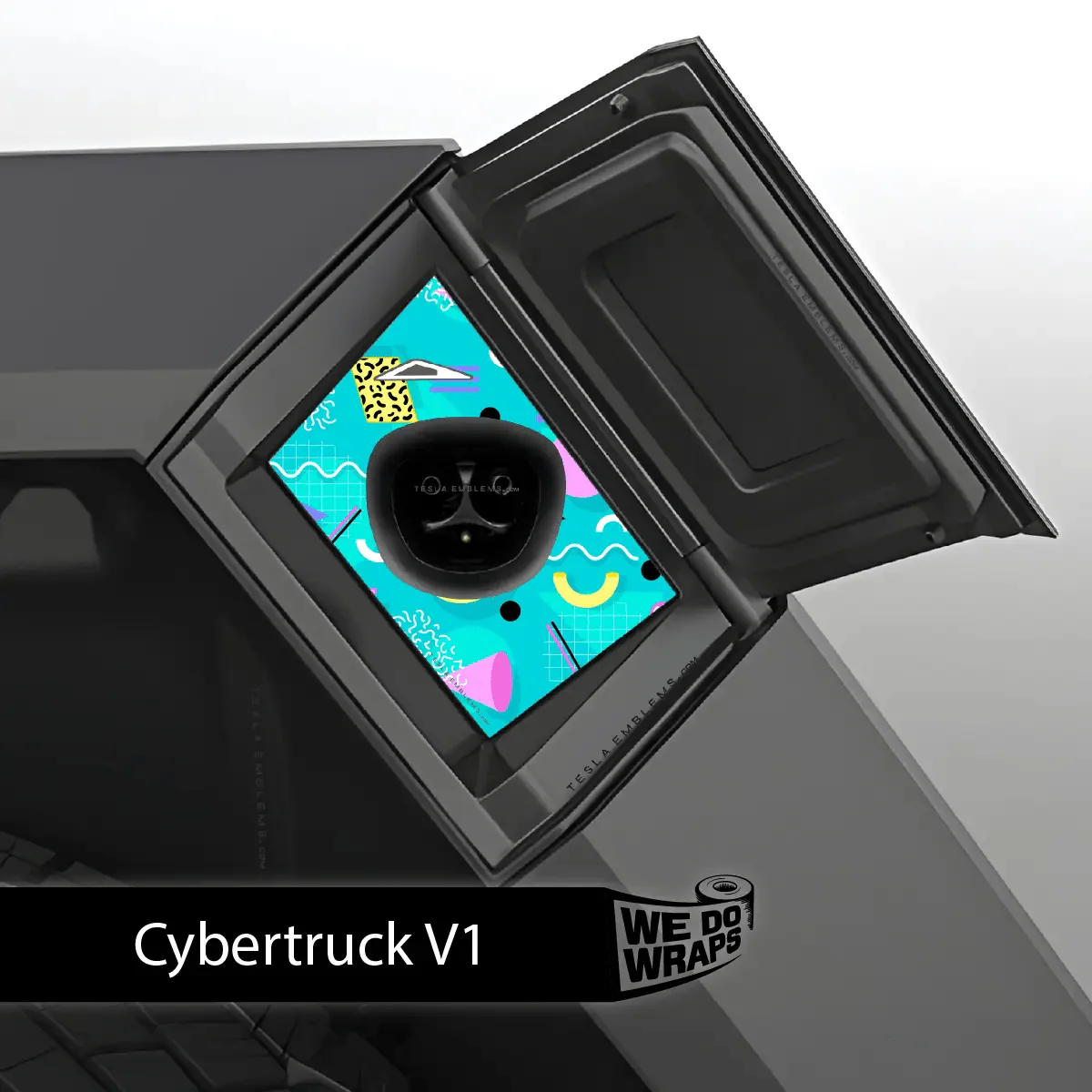 Retro Rewind Tesla Charge Port Wrap | Cybertruck