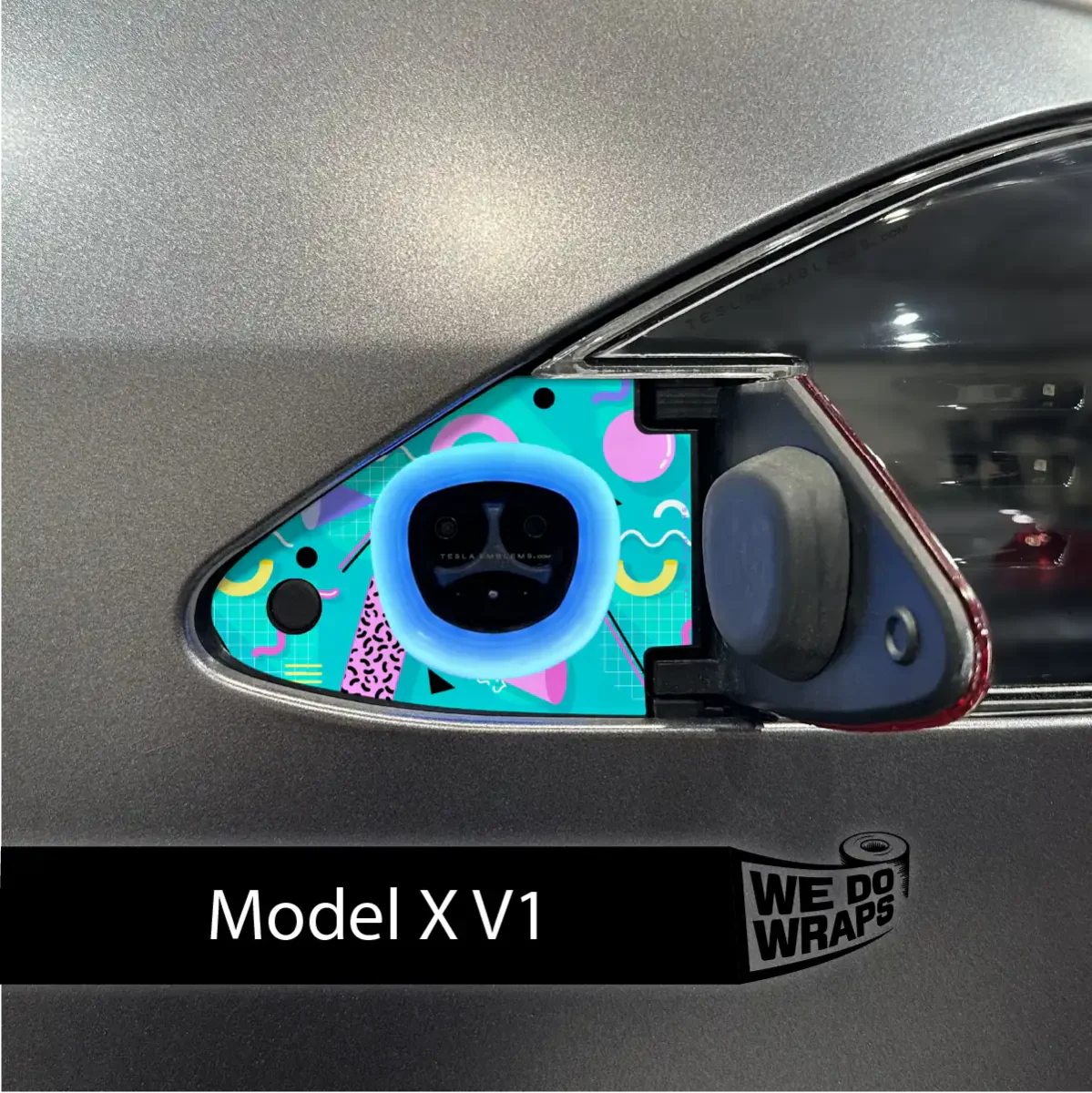 Retro Rewind Tesla Charge Port Wrap | Model X