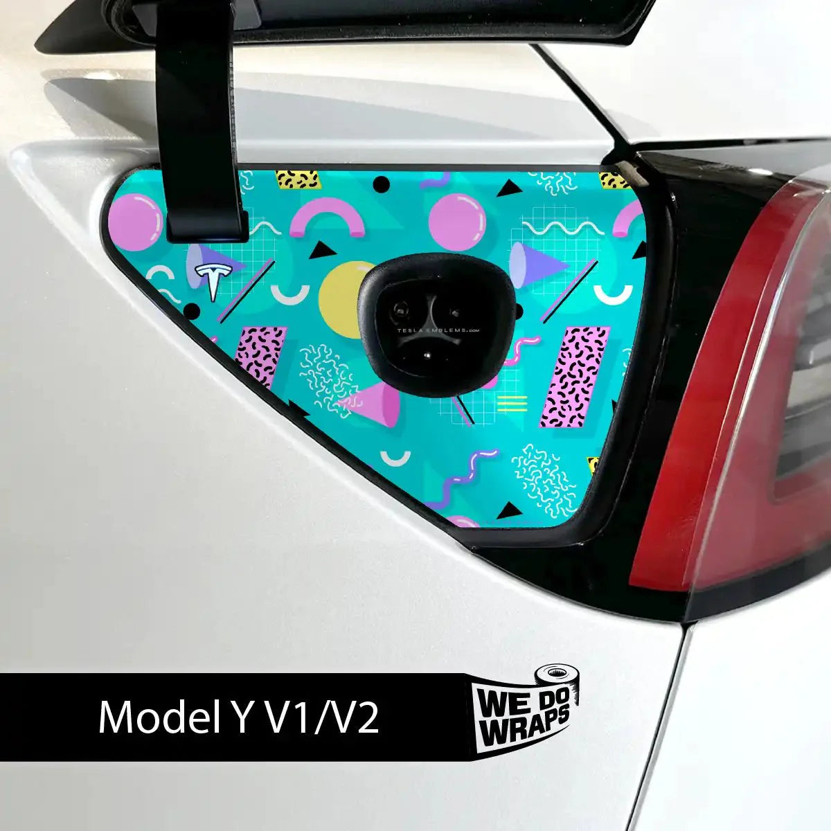 Retro Rewind Tesla Charge Port Wrap | Model Y