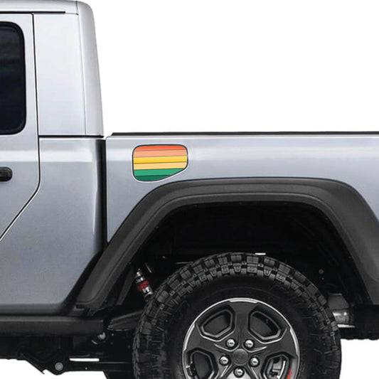 Retro Stripes Gas Cap Decal for JT or Gladiator