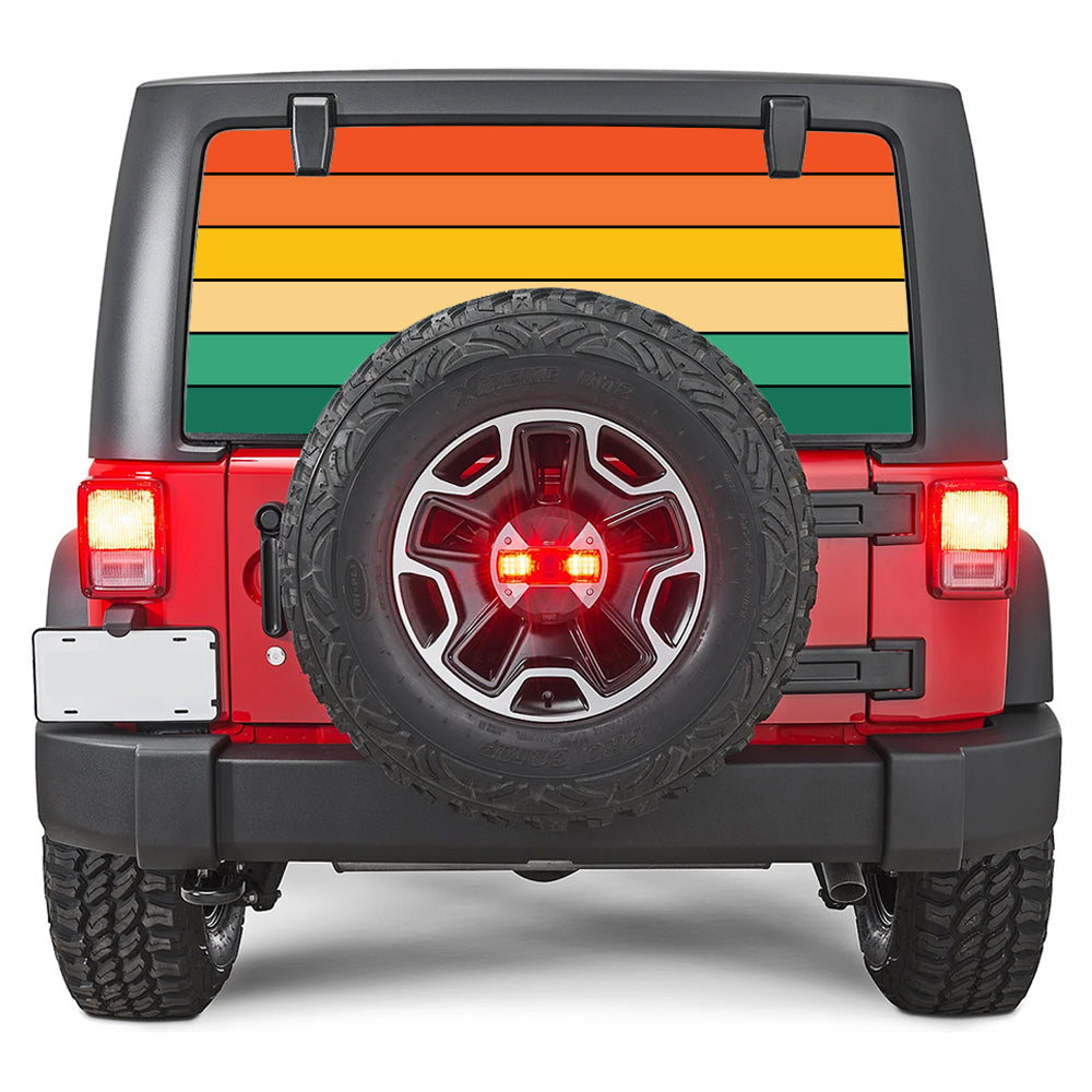 Retro Stripes Rear Window Decal
