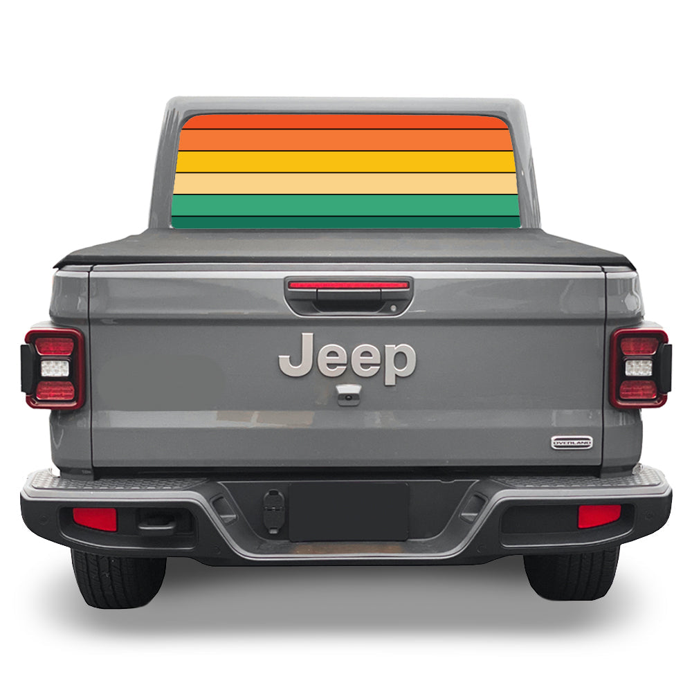 Retro Stripes Rear Window Decal