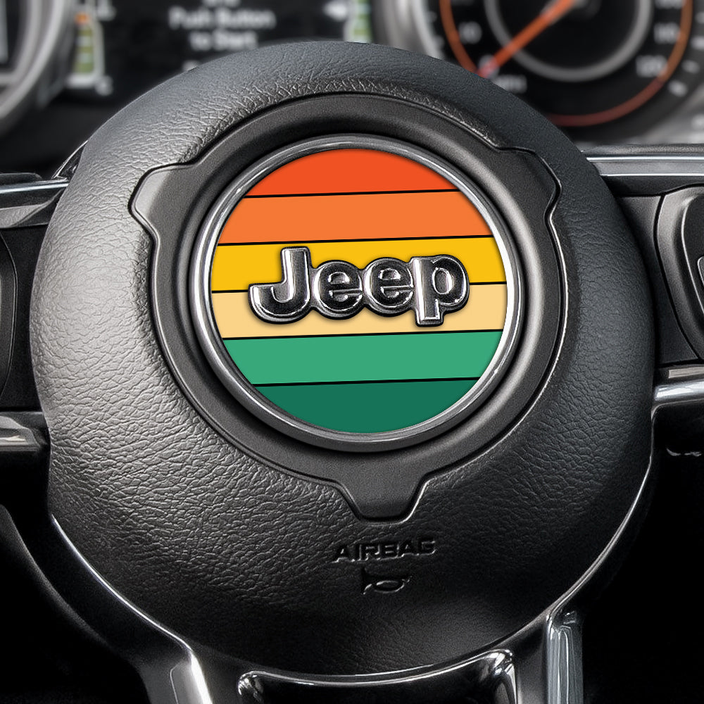 Retro Stripes Steering Wheel Decal