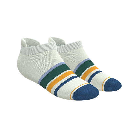 The Retro Actives | Retro Stripe Heel Hammock™ Ankle Socks