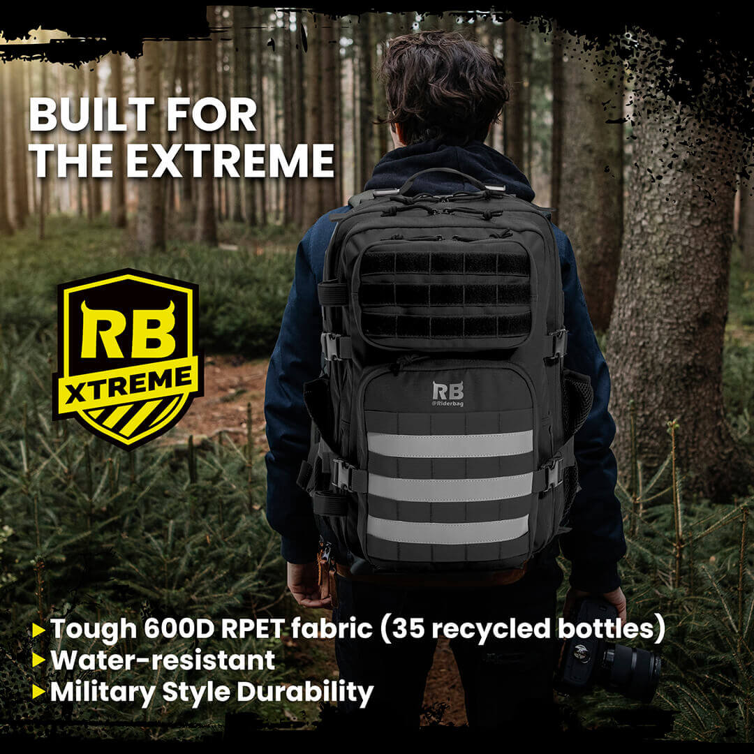 Riderbag Xtreme 30L Tactical Backpack - Black
