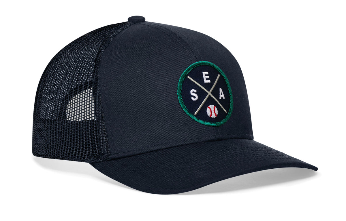 Seattle Baseball Trucker Hat  |  SEA X Snapback