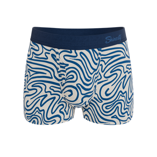 The Rio Grande | Abstract Navy Line Ball Hammock® Pouch Trunks Underwear