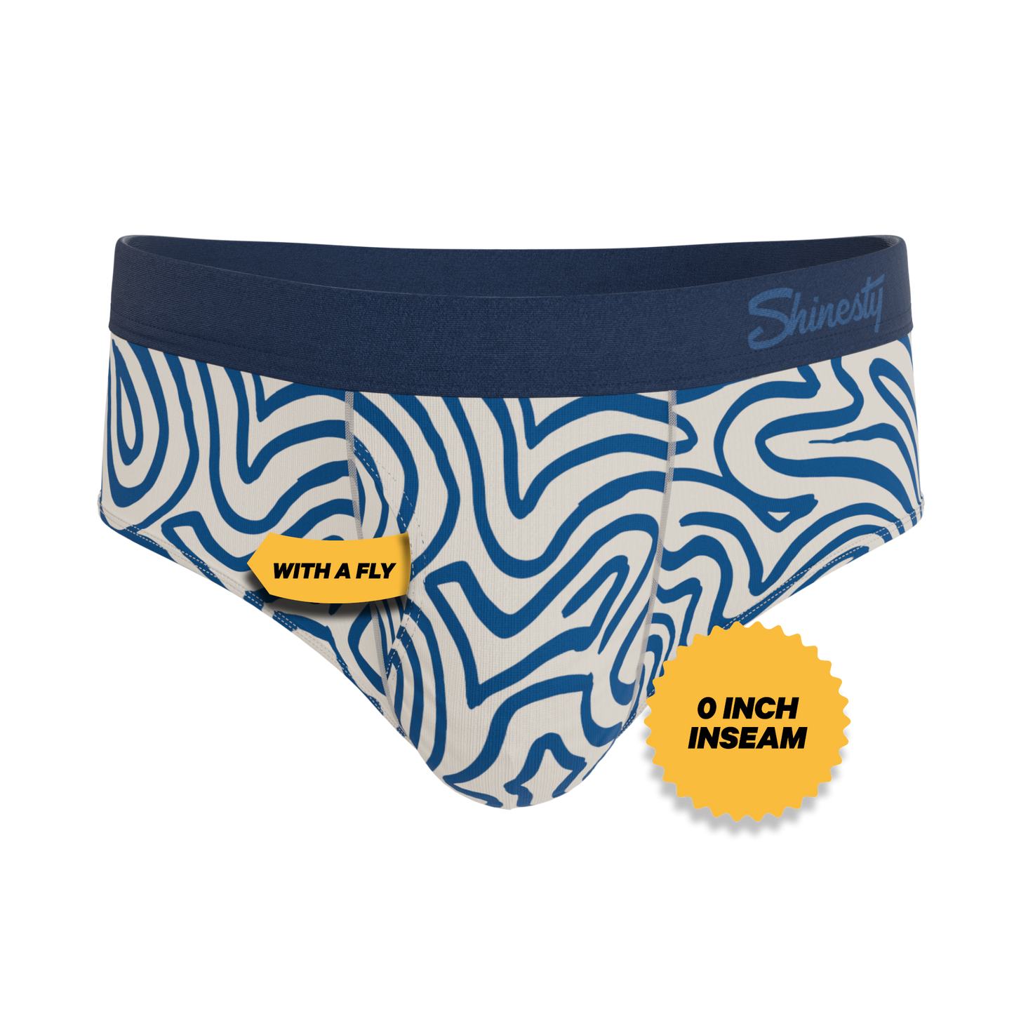 The Rio Grande | Abstract Navy Line Ball Hammock® Pouch Underwear Briefs