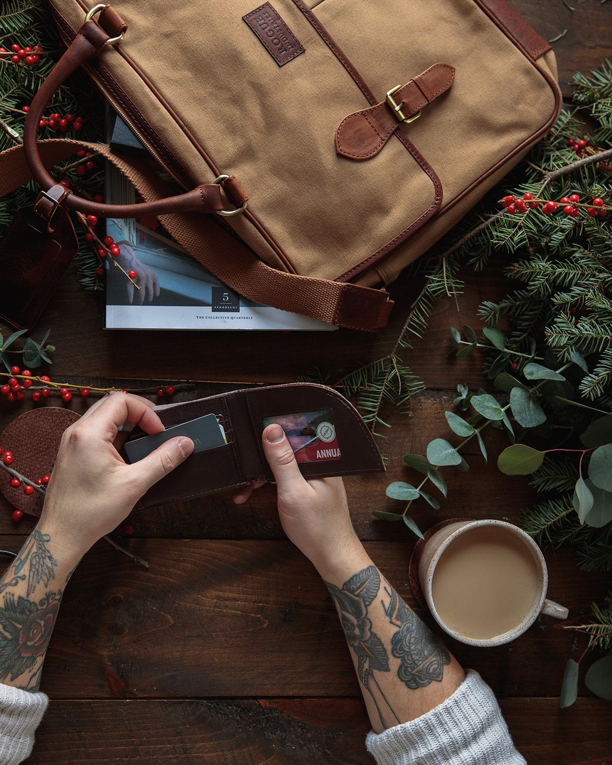 Waxed Canvas Laptop Bag
