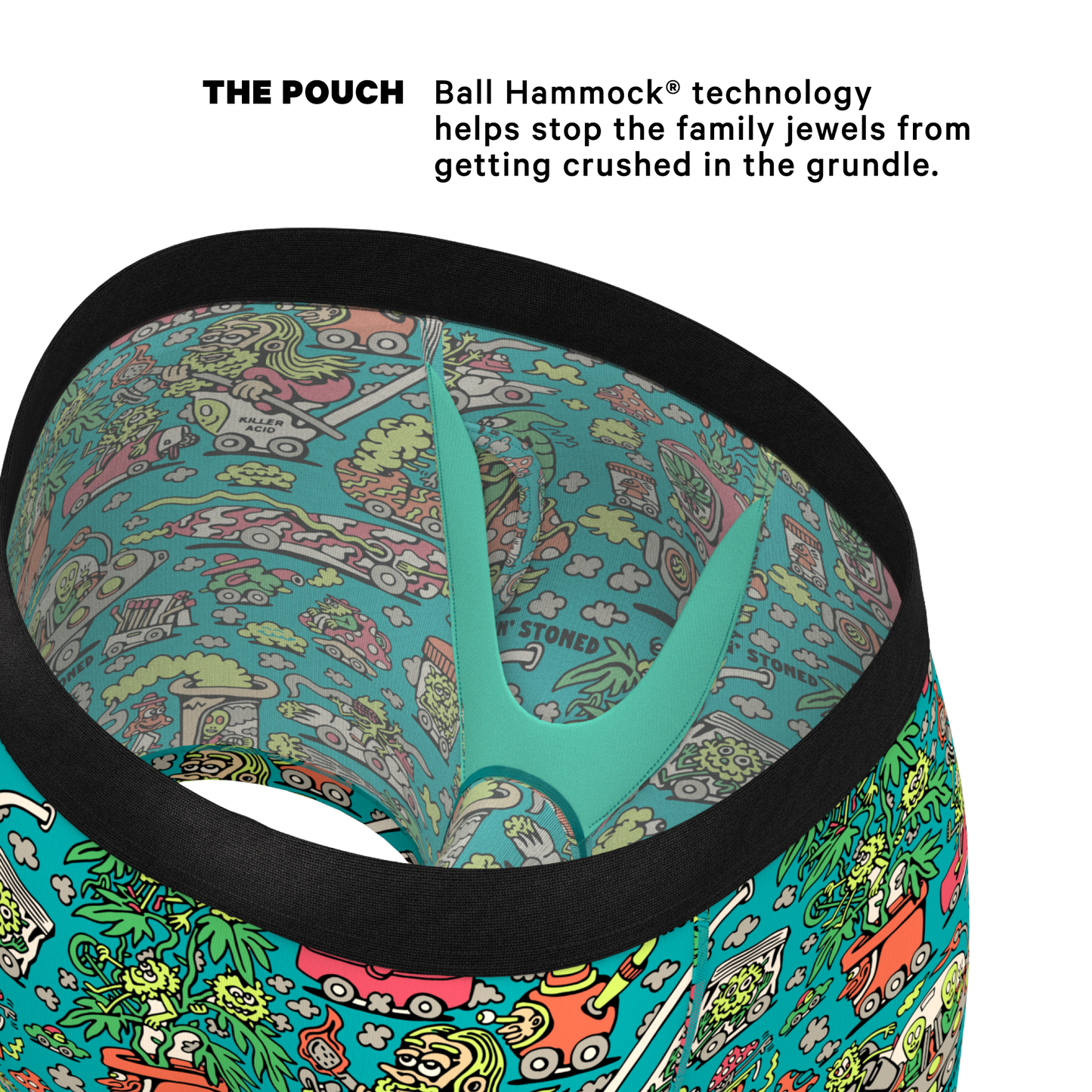 The Rolling Stoned | Shinesty x Killer Acid Ball Hammock® Pouch Underwear With Fly