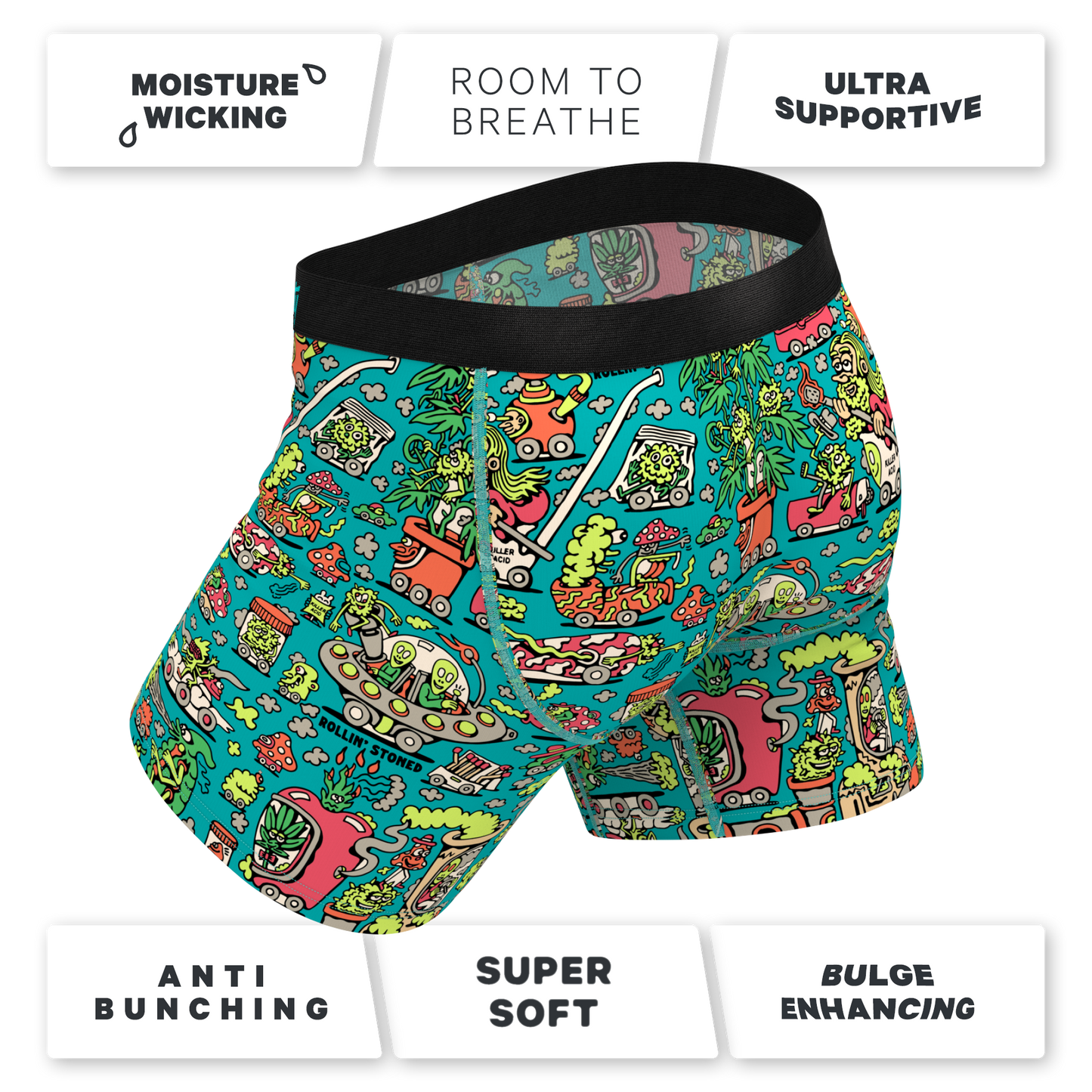 The Rolling Stoned | Shinesty x Killer Acid Ball Hammock® Pouch Underwear With Fly