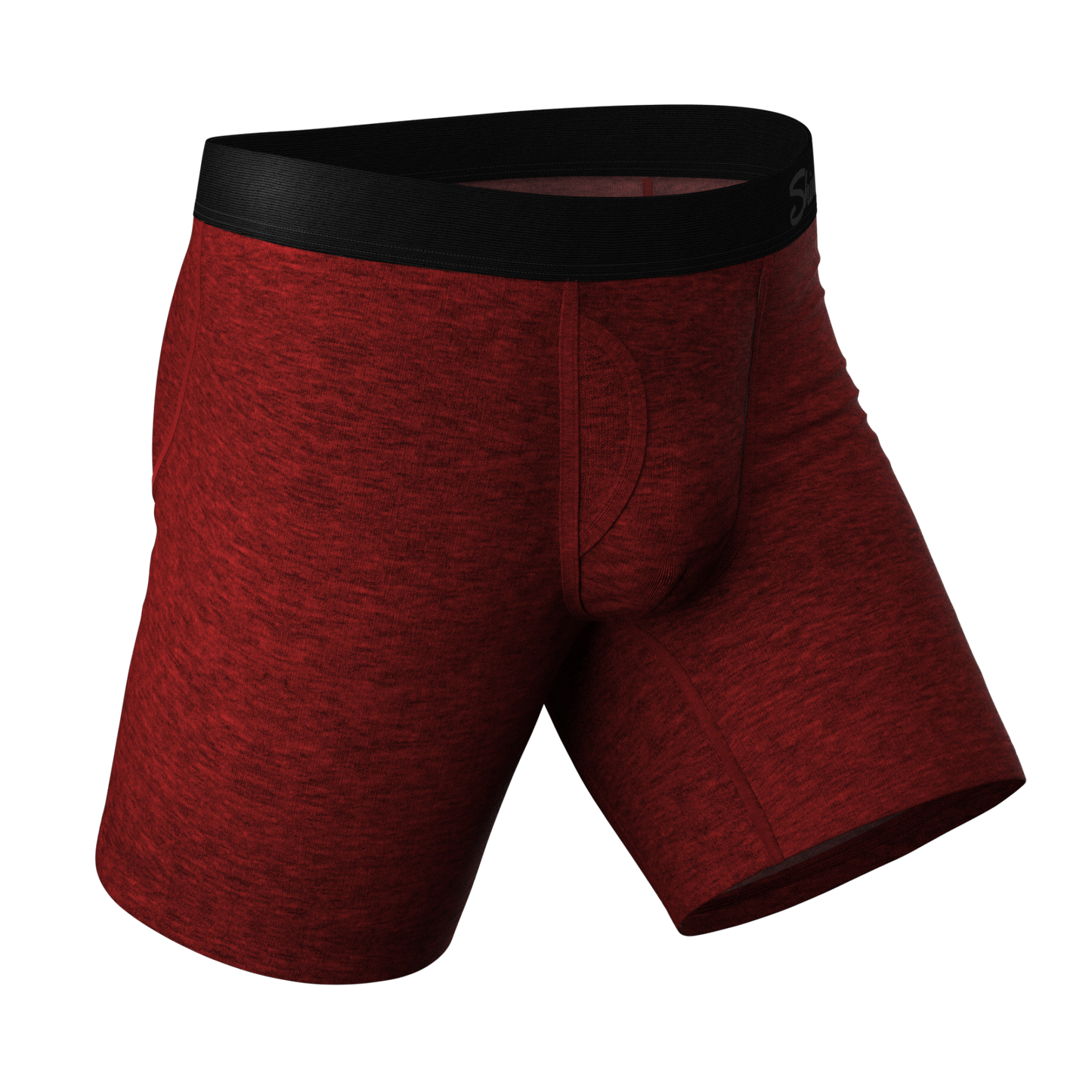 The Romeo | Red Heather Long Leg Ball Hammock® Pouch Underwear With Fly