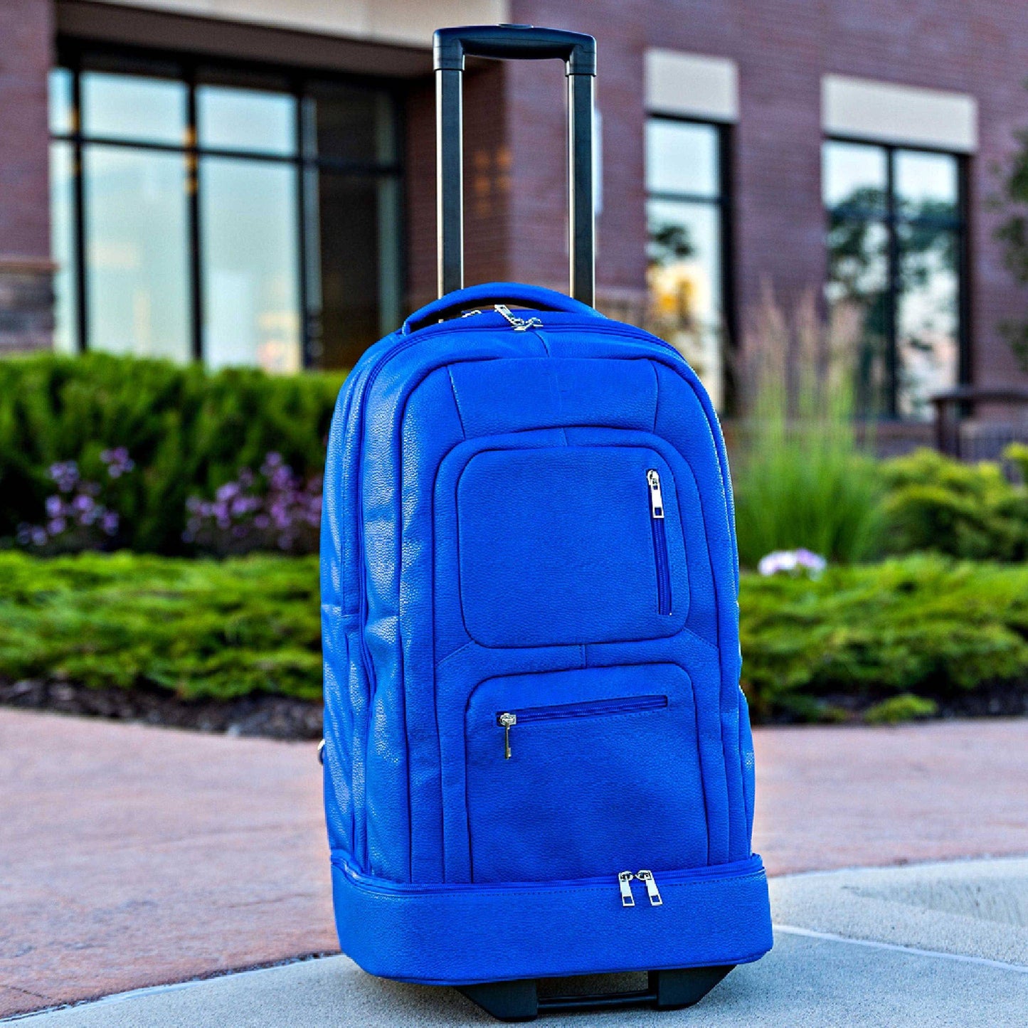 Royal Blue Leather Carry-On Roller Bag (Only 150 Made)