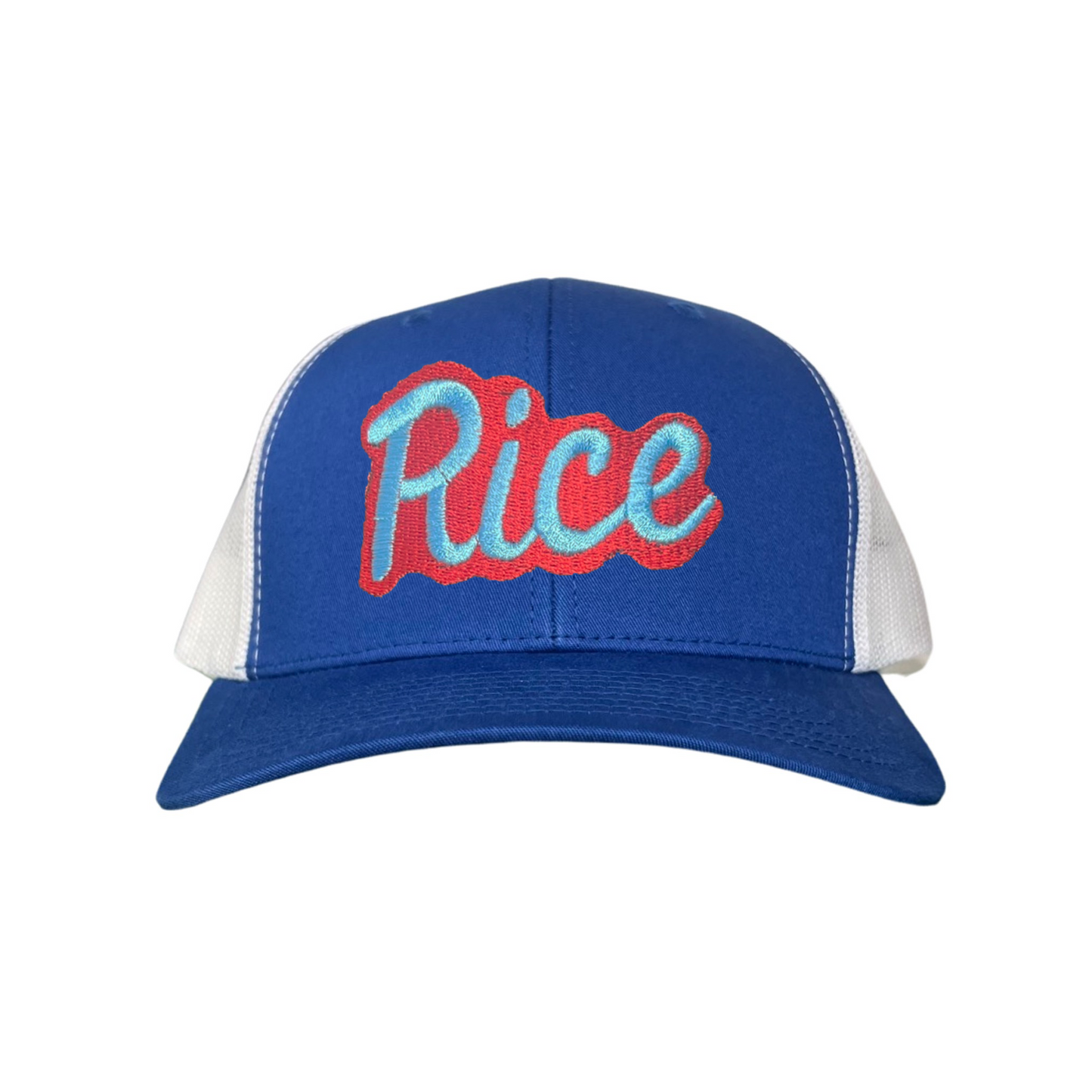 Rice Owls Rice Retro Script Embroidered Hats / Rice0045 / MM