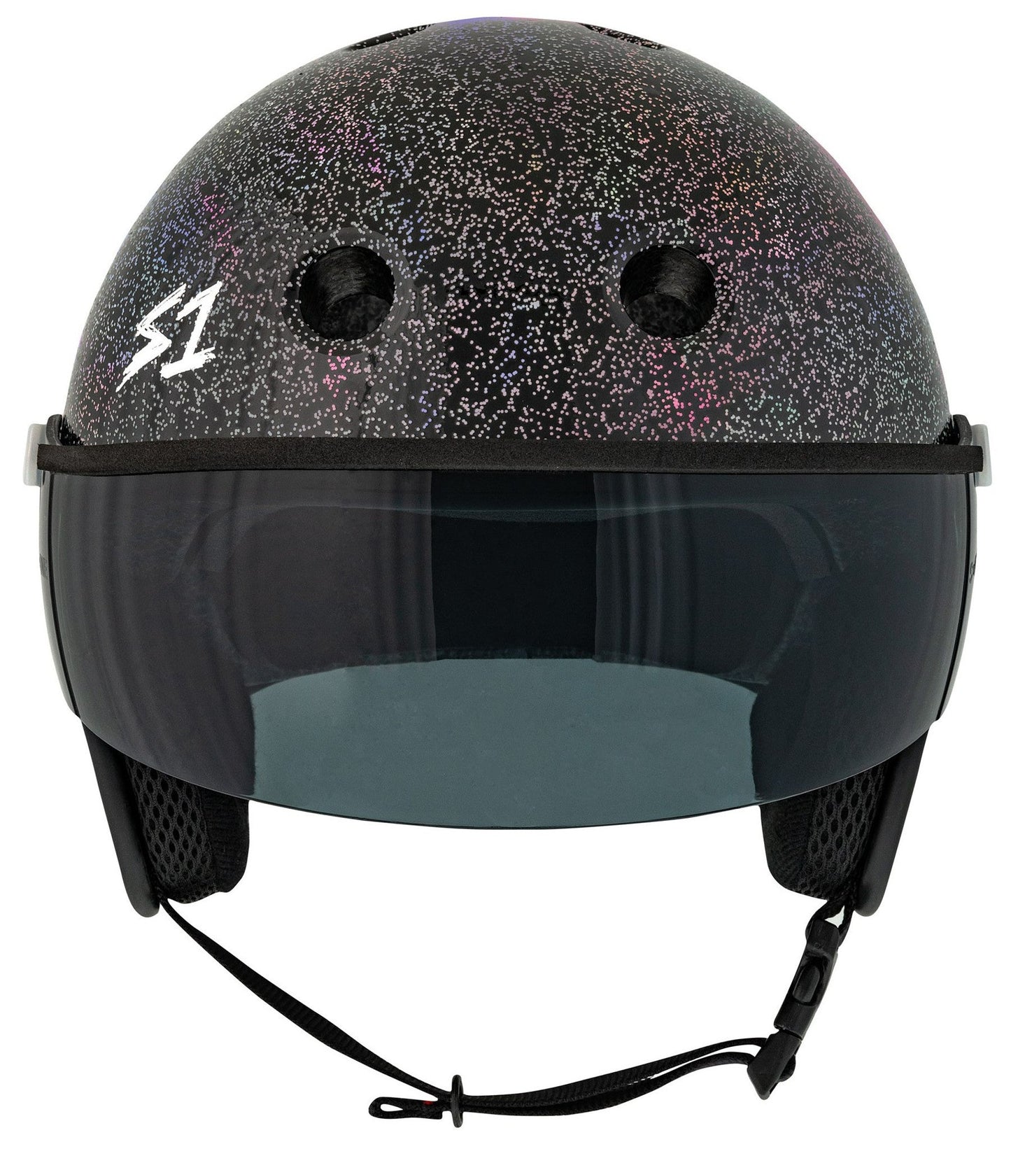 S1 Retro Lifer E-Helmet - Black Gloss Glitter