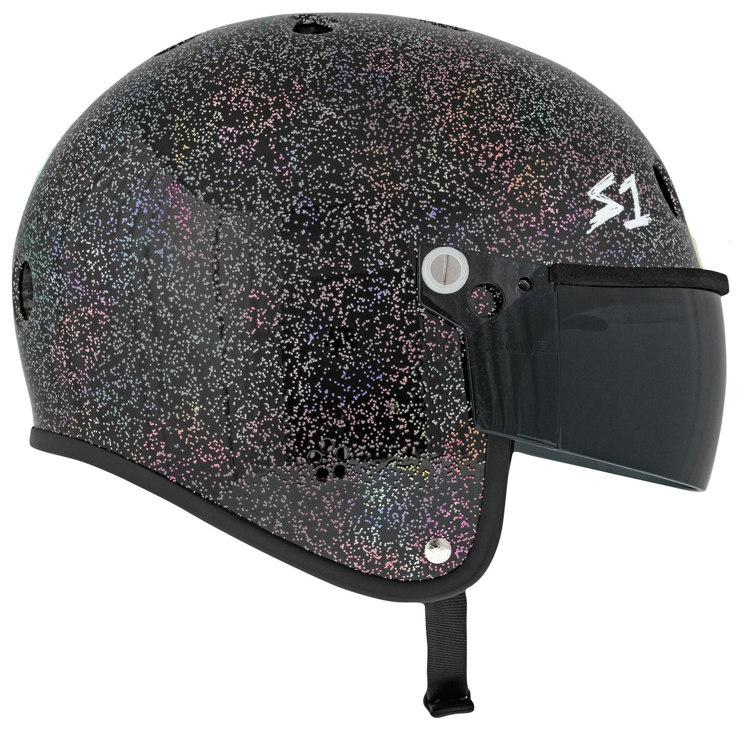 S1 Retro Lifer E-Helmet - Black Gloss Glitter