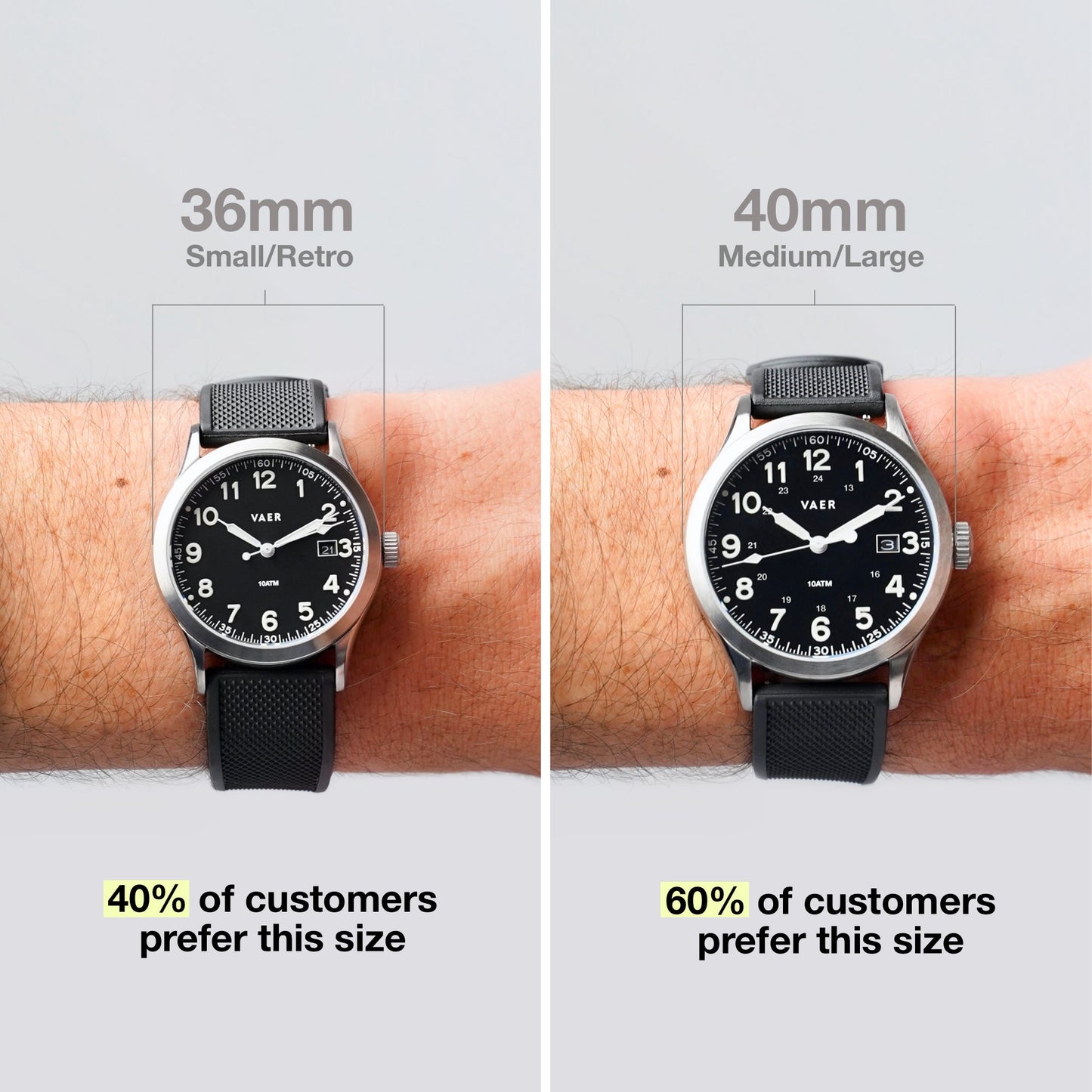 S3 Calendar Field Black - 36mm Quartz