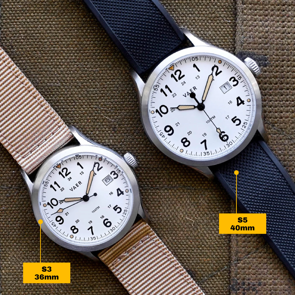 S3 Calendar Field White - 36mm Quartz