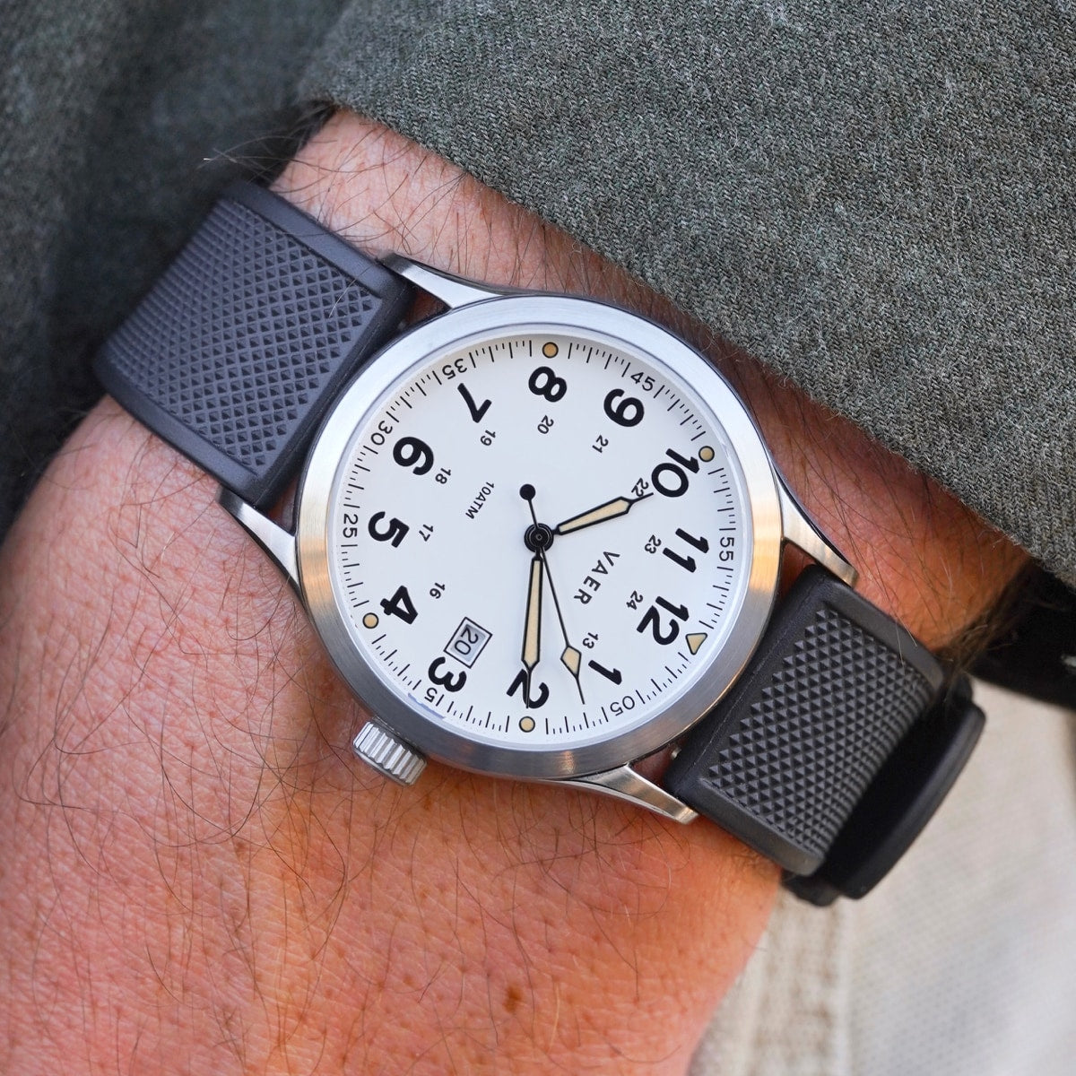 S3 Calendar Field White - 36mm Quartz