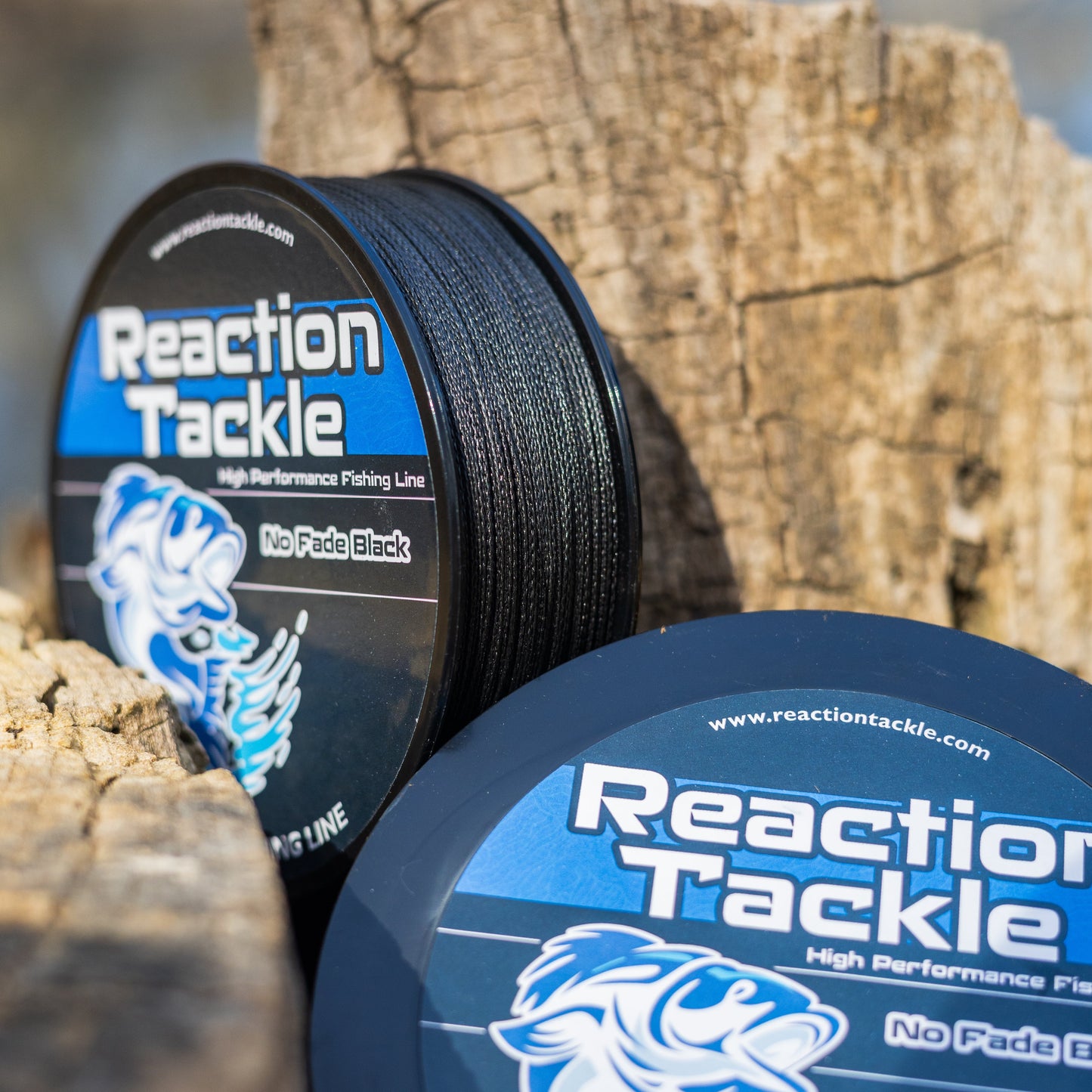 Reaction Tackle Braided Fishing Line - NO FADE Black