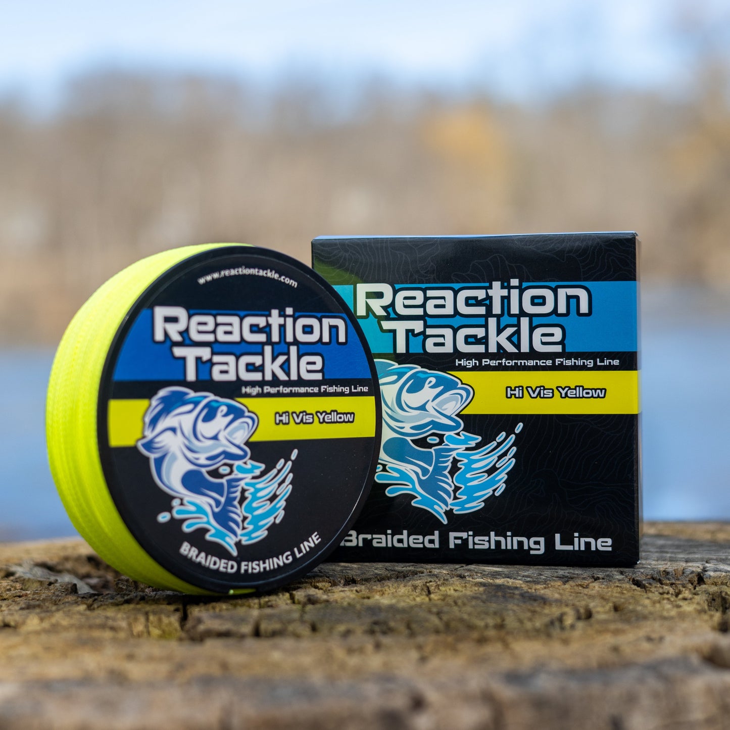 Reaction Tackle Braided Fishing Line - Hi-Vis Yellow