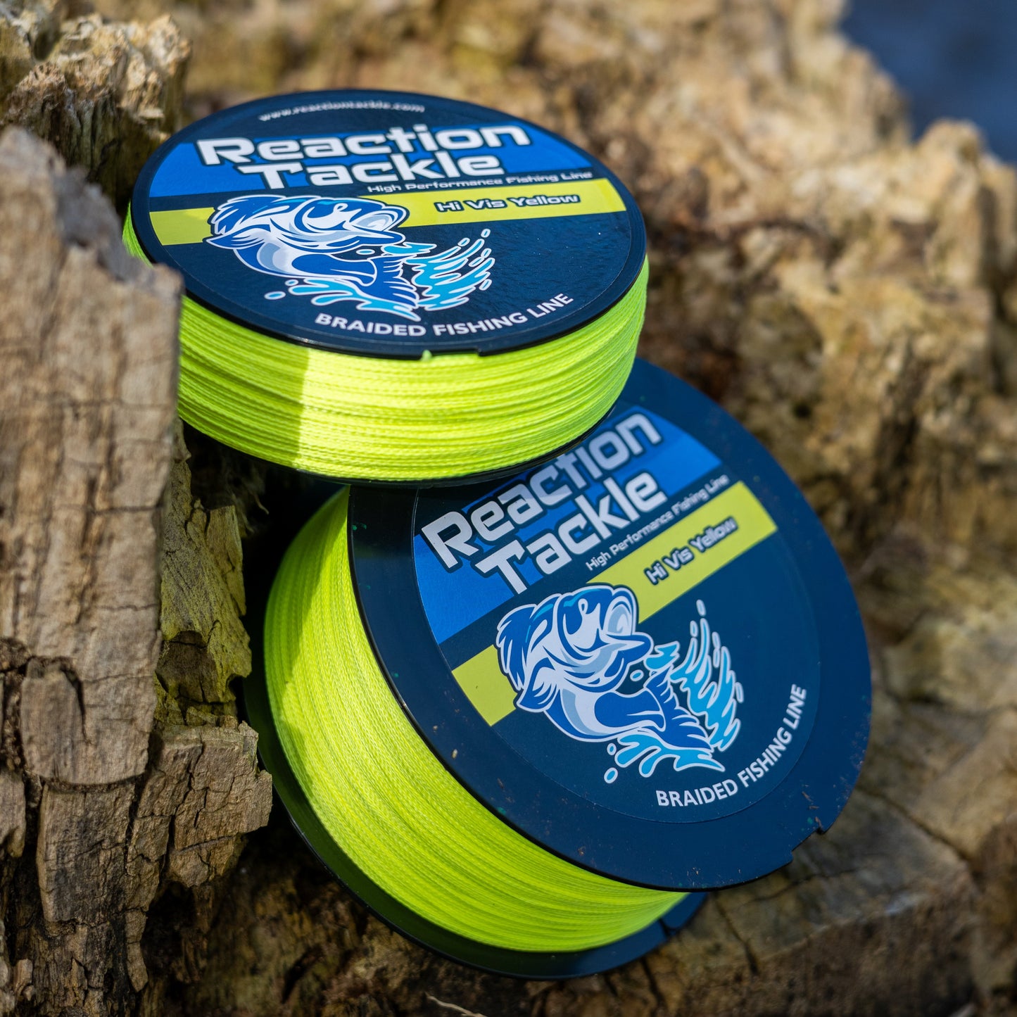 Reaction Tackle Braided Fishing Line - Hi-Vis Yellow
