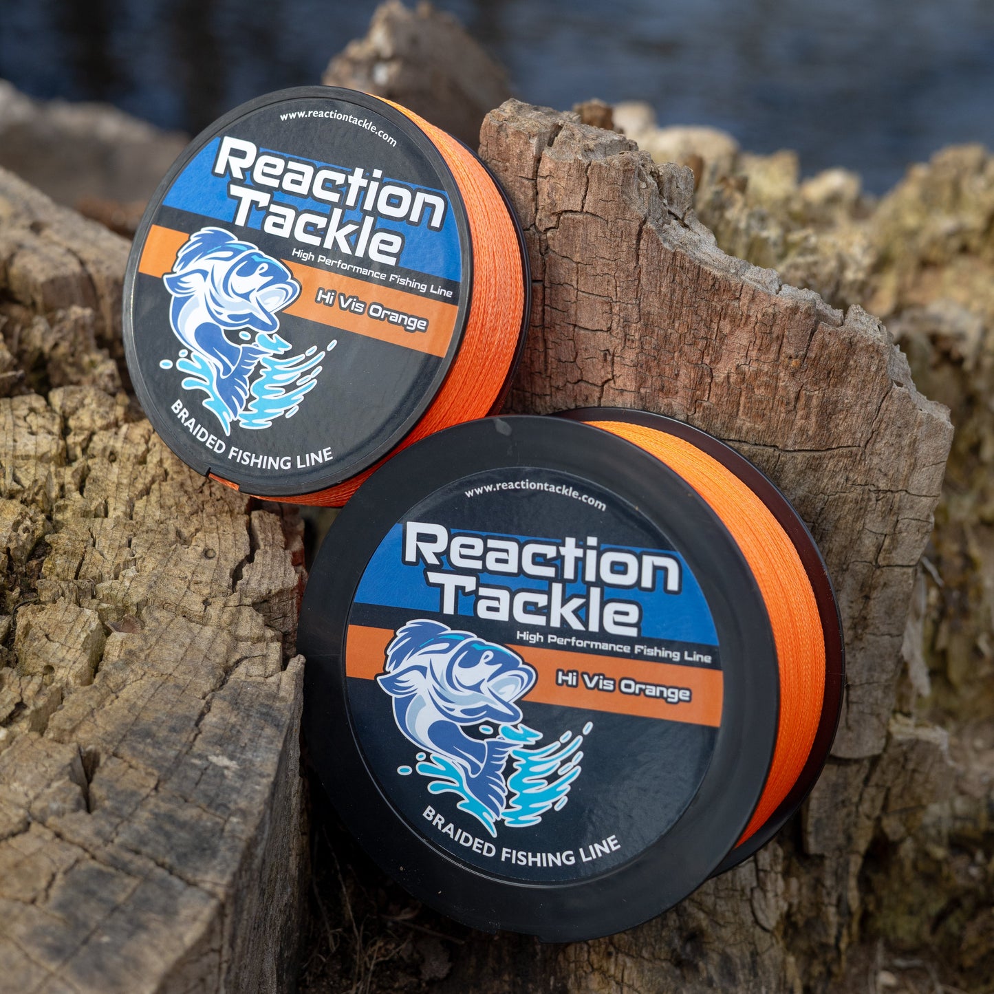 Reaction Tackle Braided Fishing Line - Hi-Vis Orange