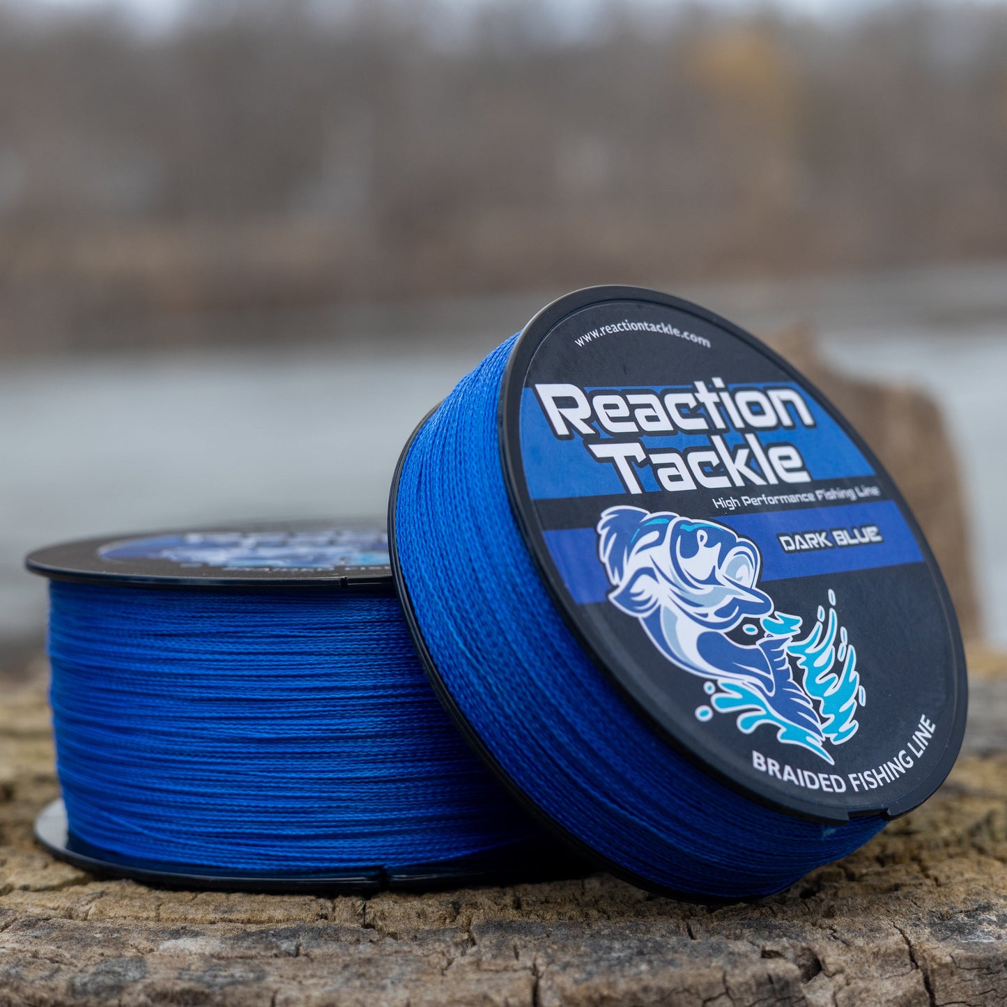 Reaction Tackle Braided Fishing Line - Dark Blue