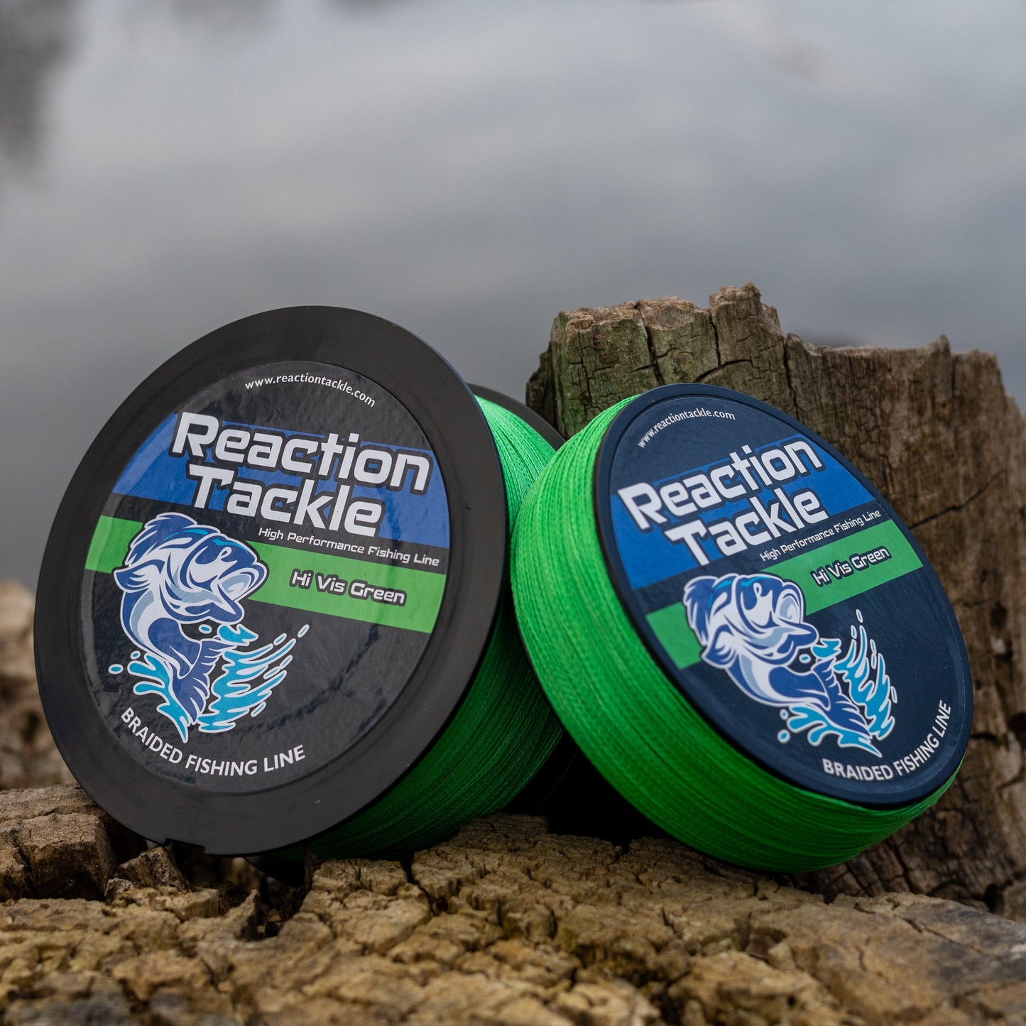 Reaction Tackle Braided Fishing Line - Hi-Vis Green