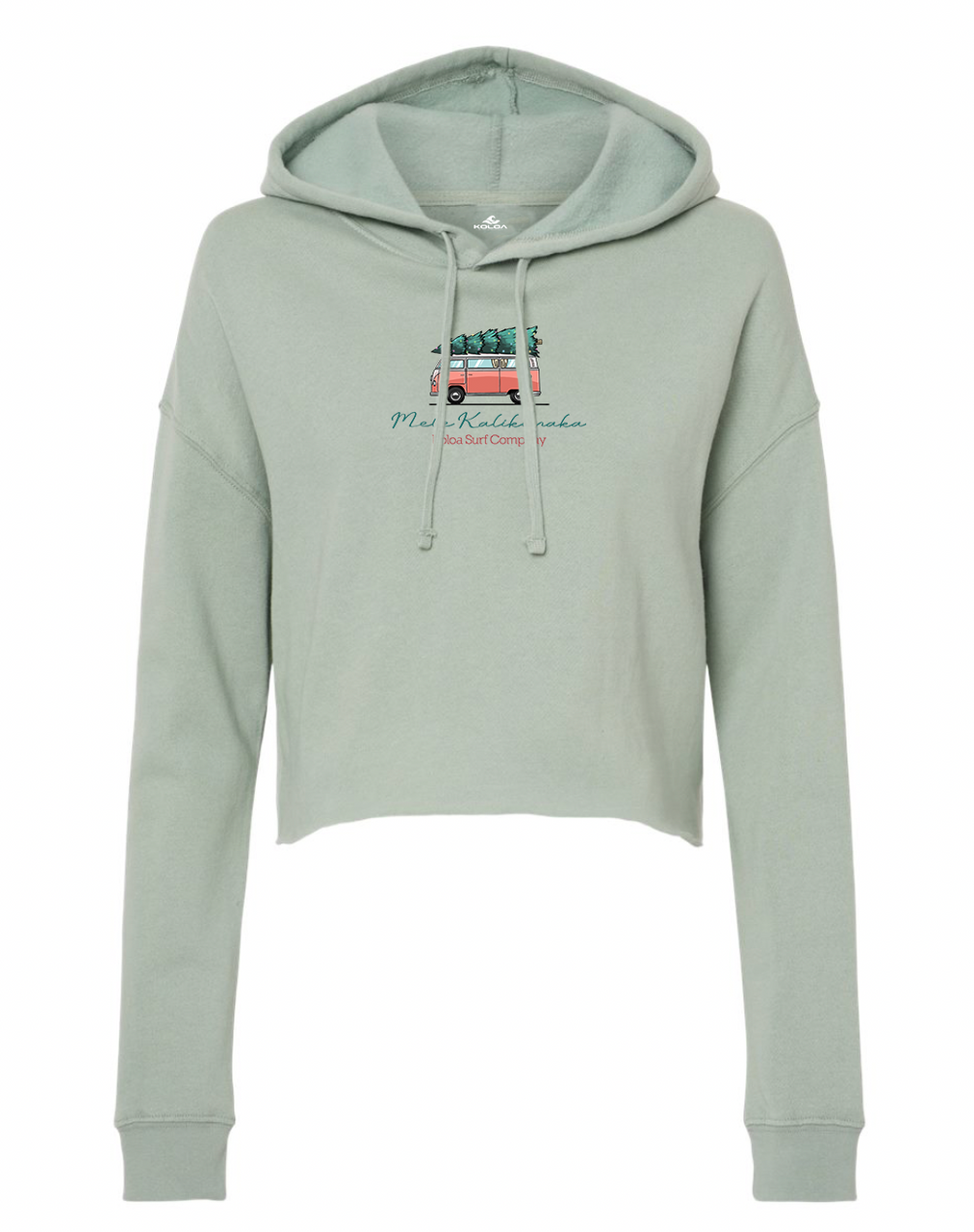 Koloa Christmas Van Cropped Hooded Sweatshirt