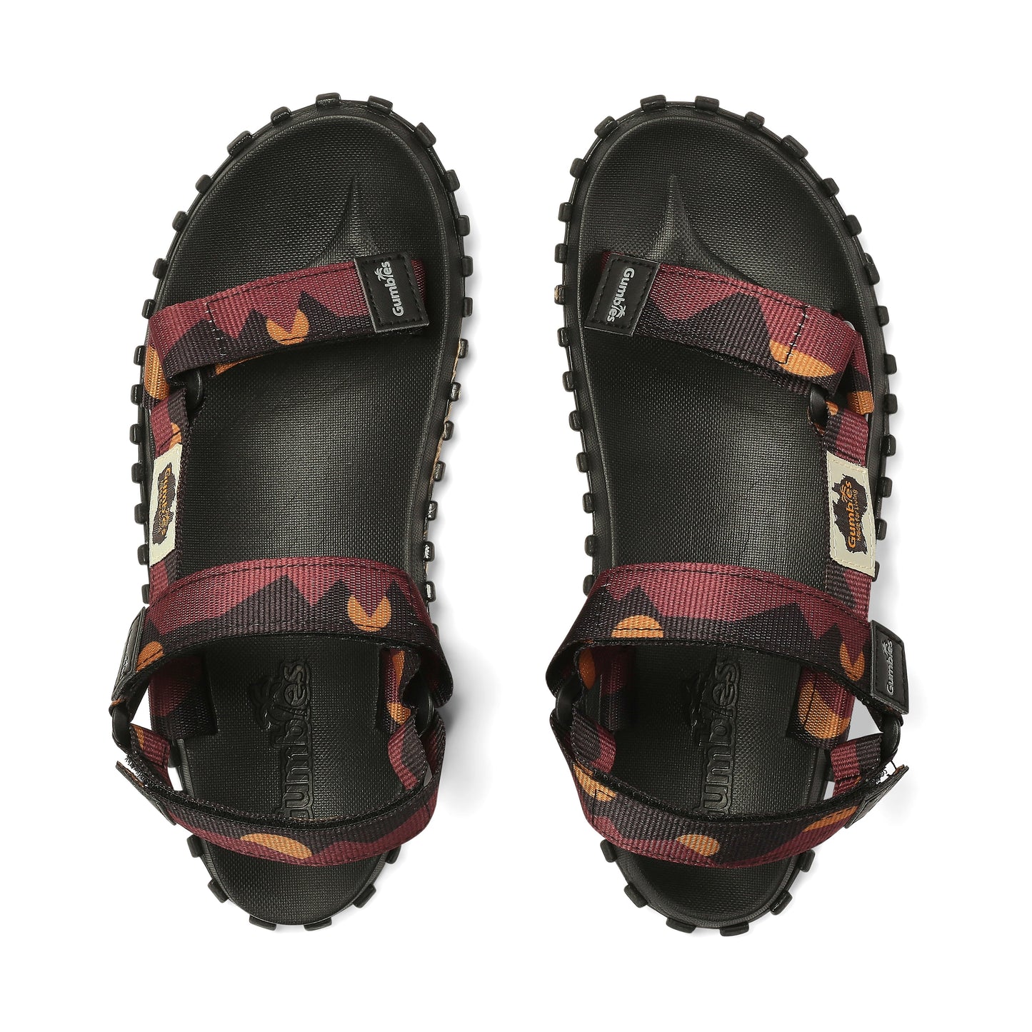 Scrambler Sandals - Women's - Burgundy & Orange