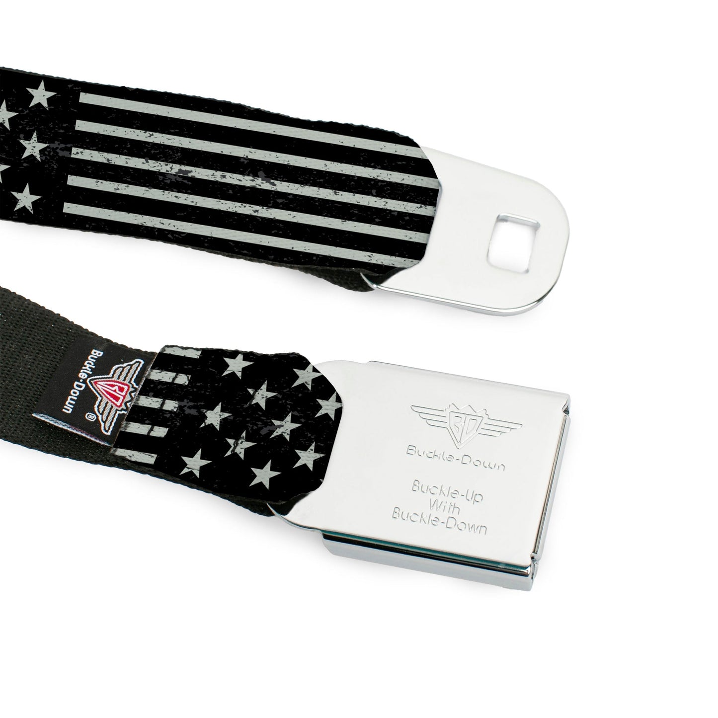 Ford Trucks Seatbelt Belt - Americana Stars & Stripes2 Weathered Black/Gray