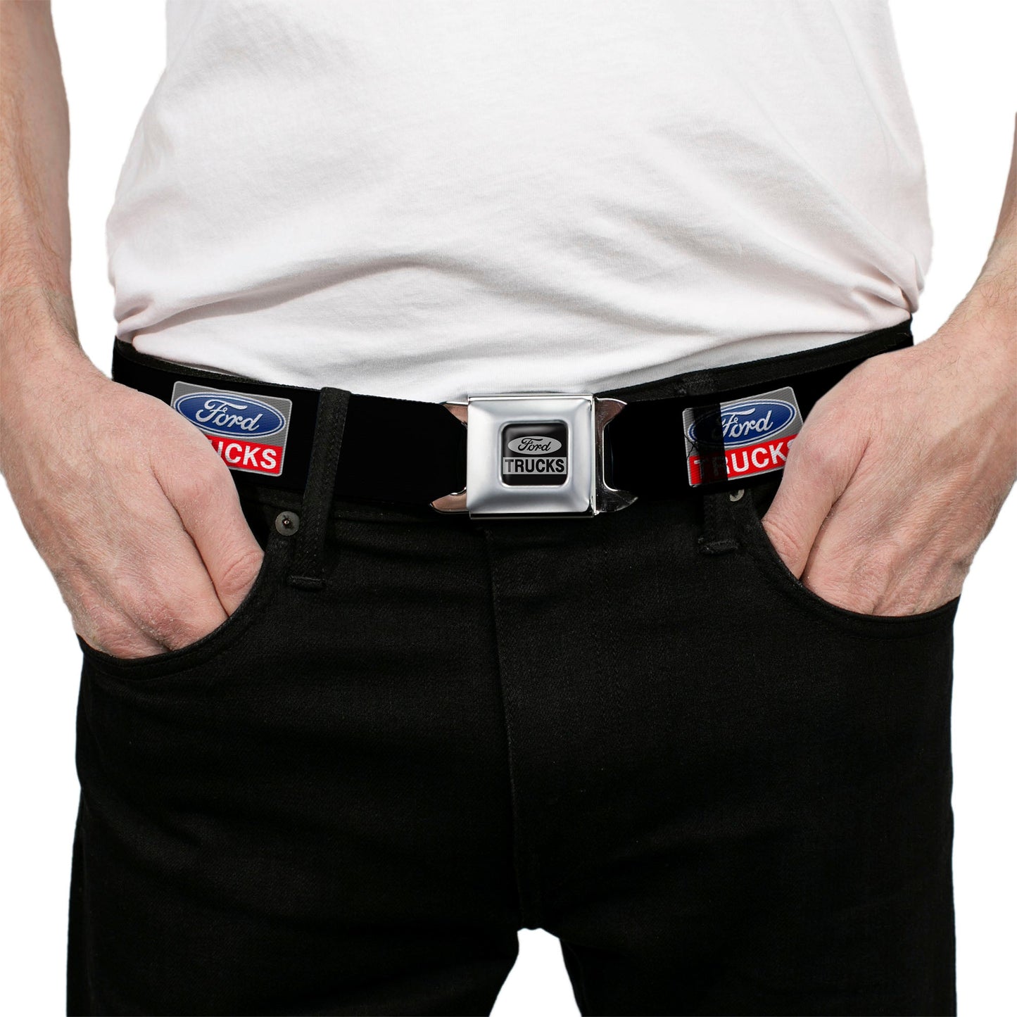 Ford Trucks Seatbelt Belt - Ford Trucks Logo REPEAT Webbing