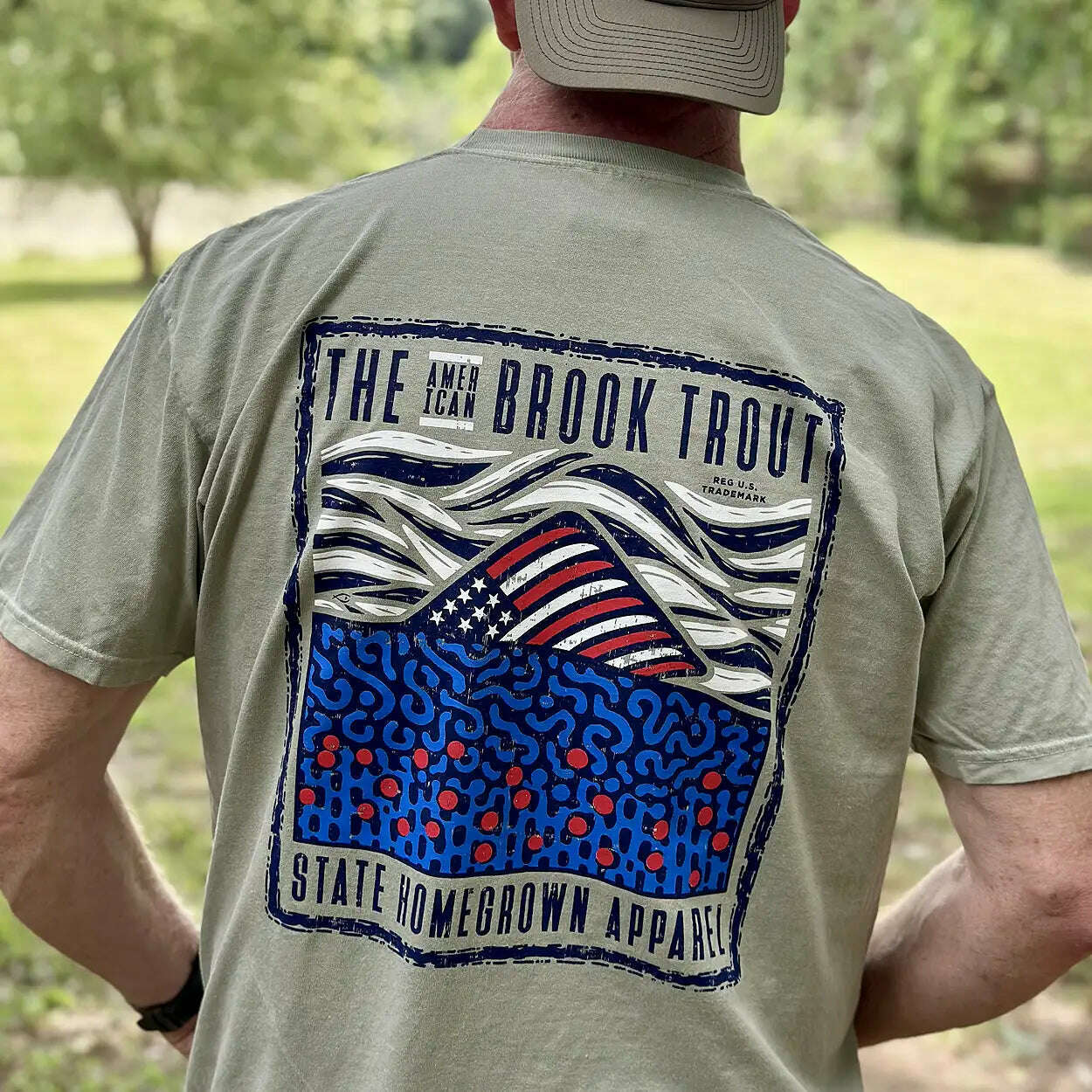The American Brook Trout - Comfort Color Pocket